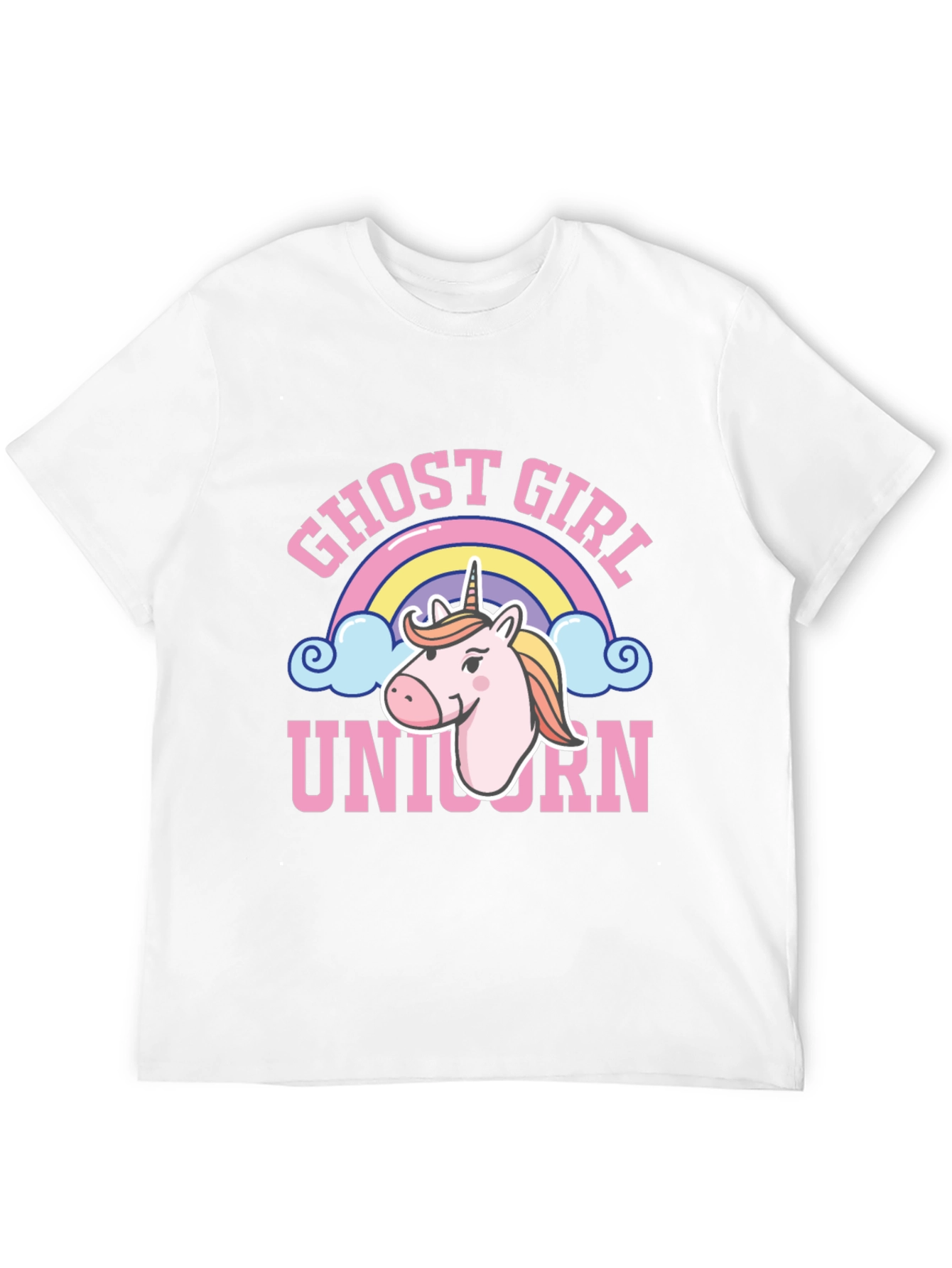 Black Ghost Girl Unicorn T-Shirt - Cute Rainbow Design view 12