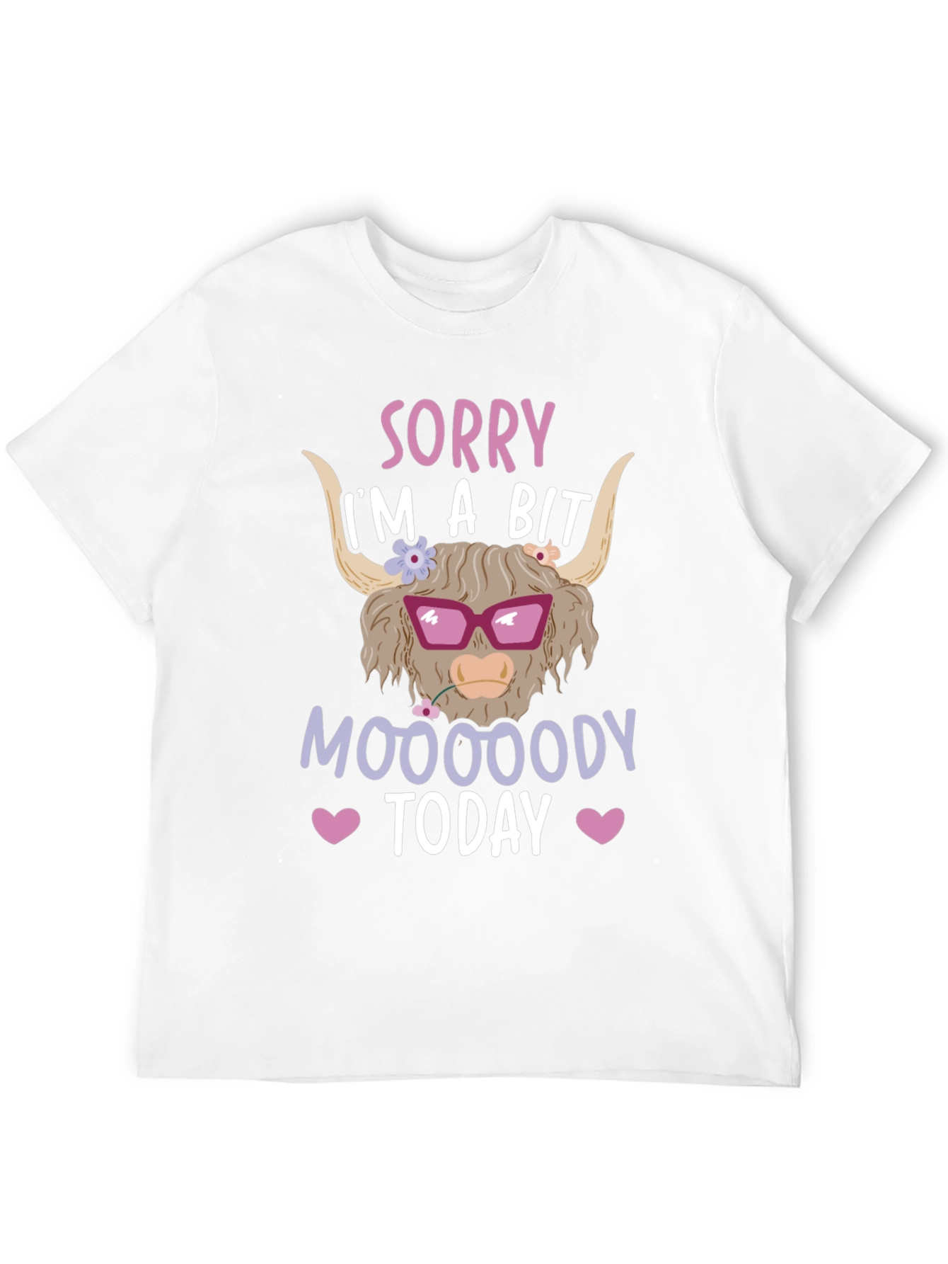 Black Funny Highland Cow Mood T-Shirt view 12