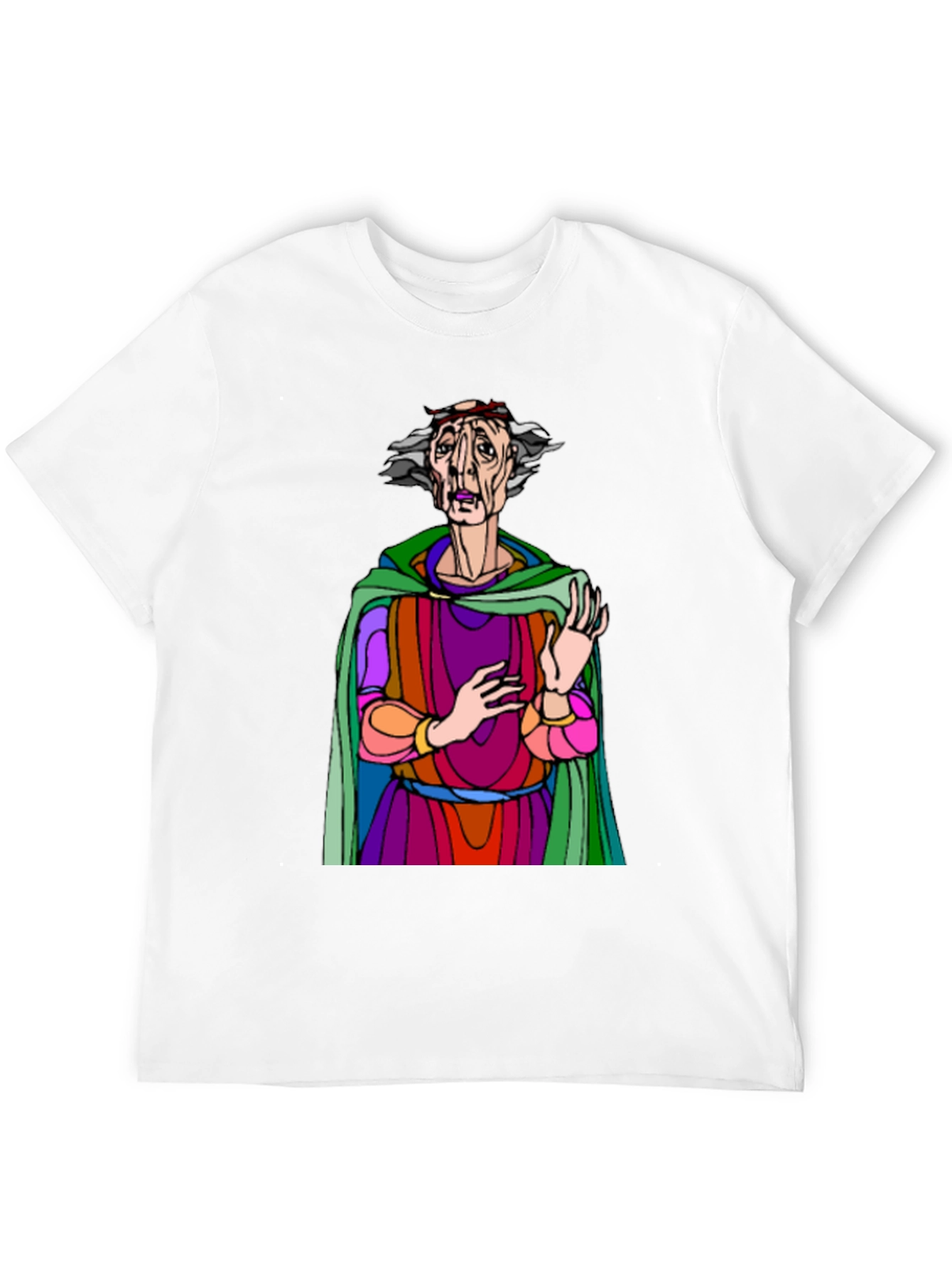 Black Unique Graphic T-Shirt with Artistic Character Design view 12