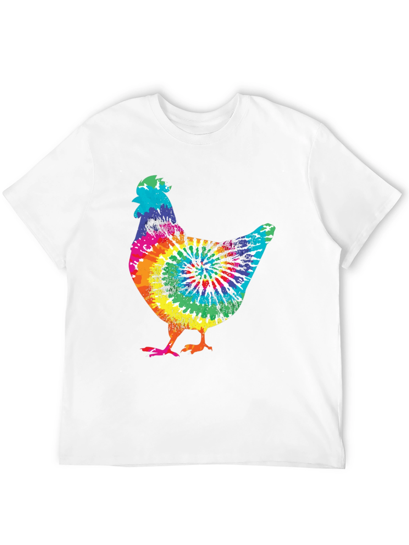 Black Tie-Dye Chicken Graphic Tee view 12