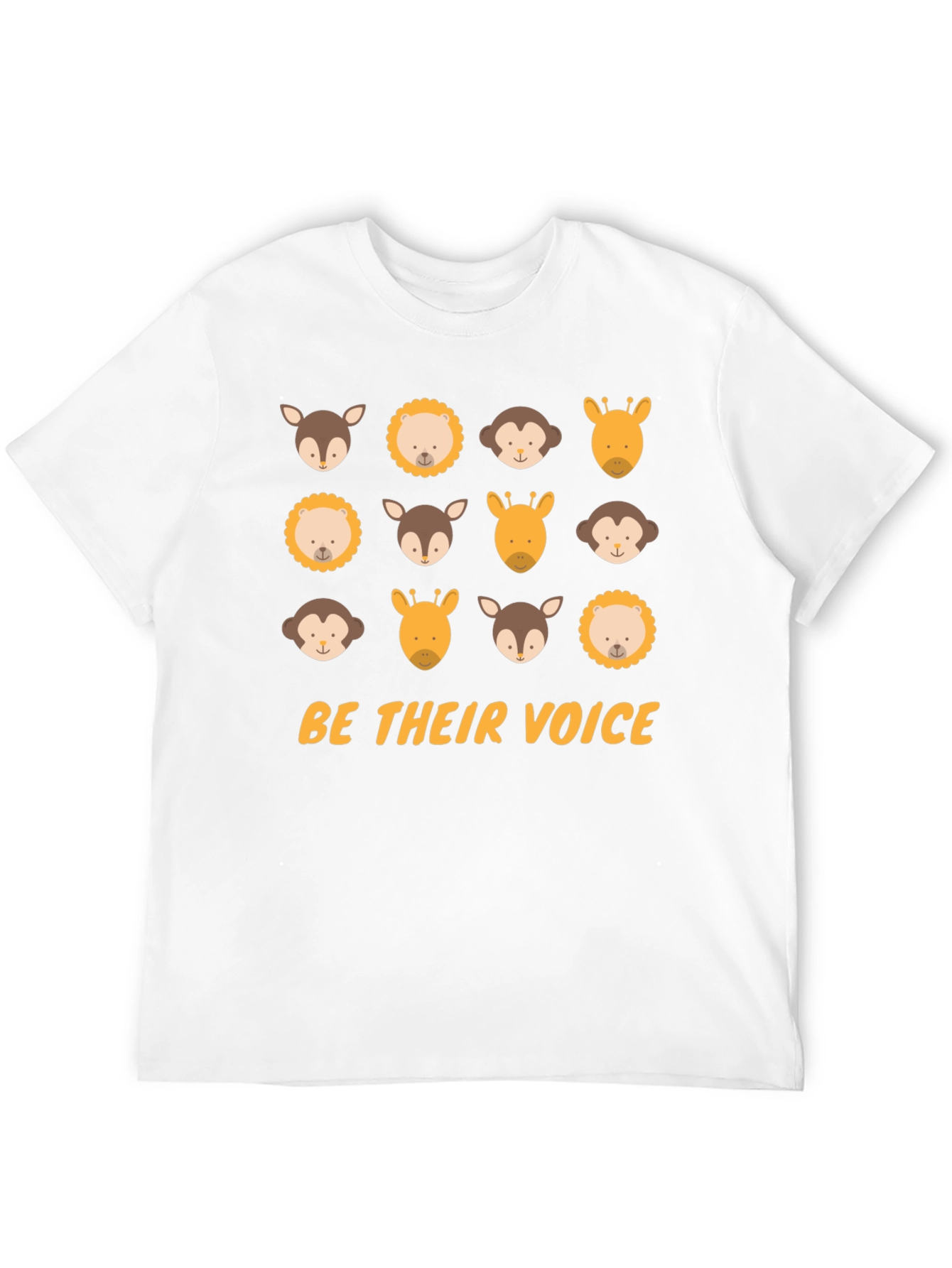 Black Be Their Voice Graphic Tee Animal Print Black T-Shirt view 12