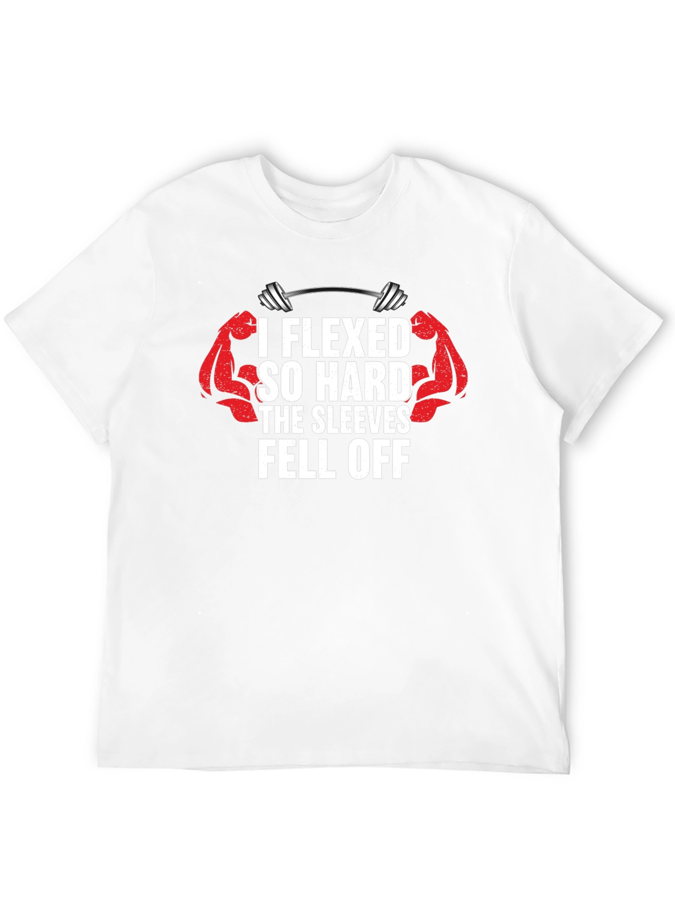 Black I Flexed So Hard Sleeves Fell Off Black T-Shirt view 12