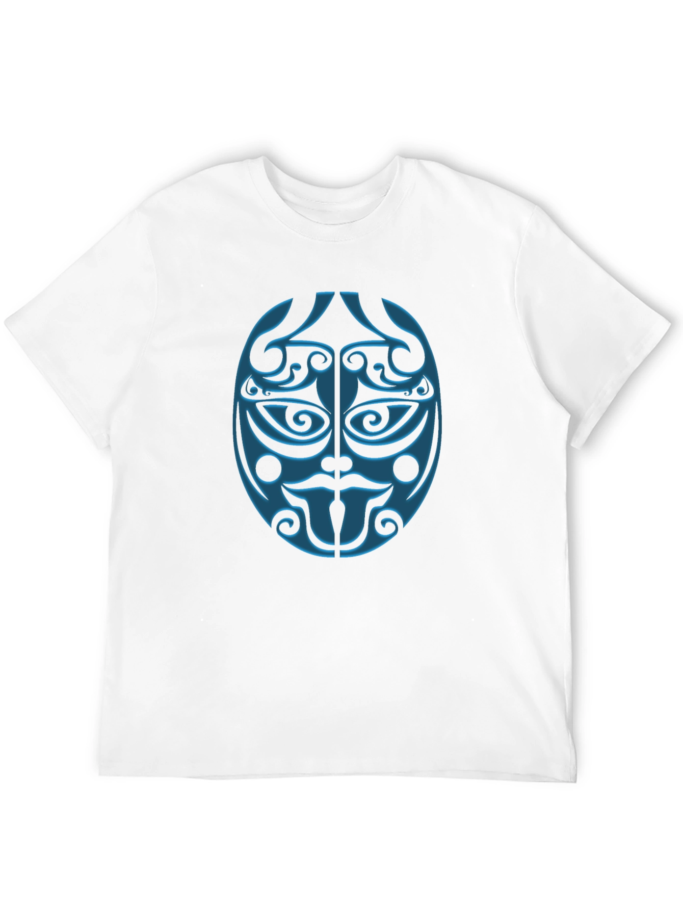 Black Tribal Mask Graphic Tee - Black view 12