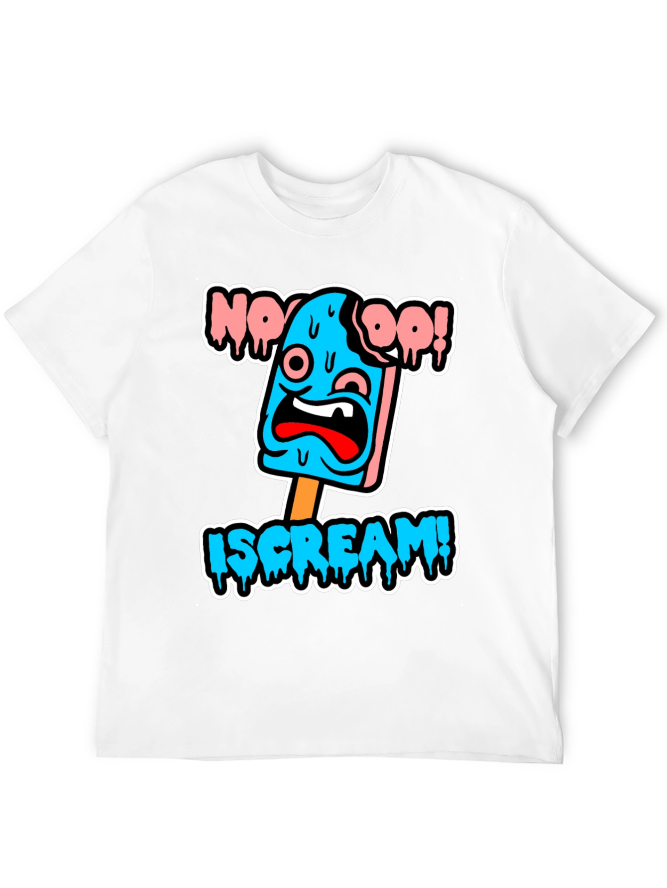 Black Ice Cream Horror T-Shirt - Funny Graphic Tee view 12