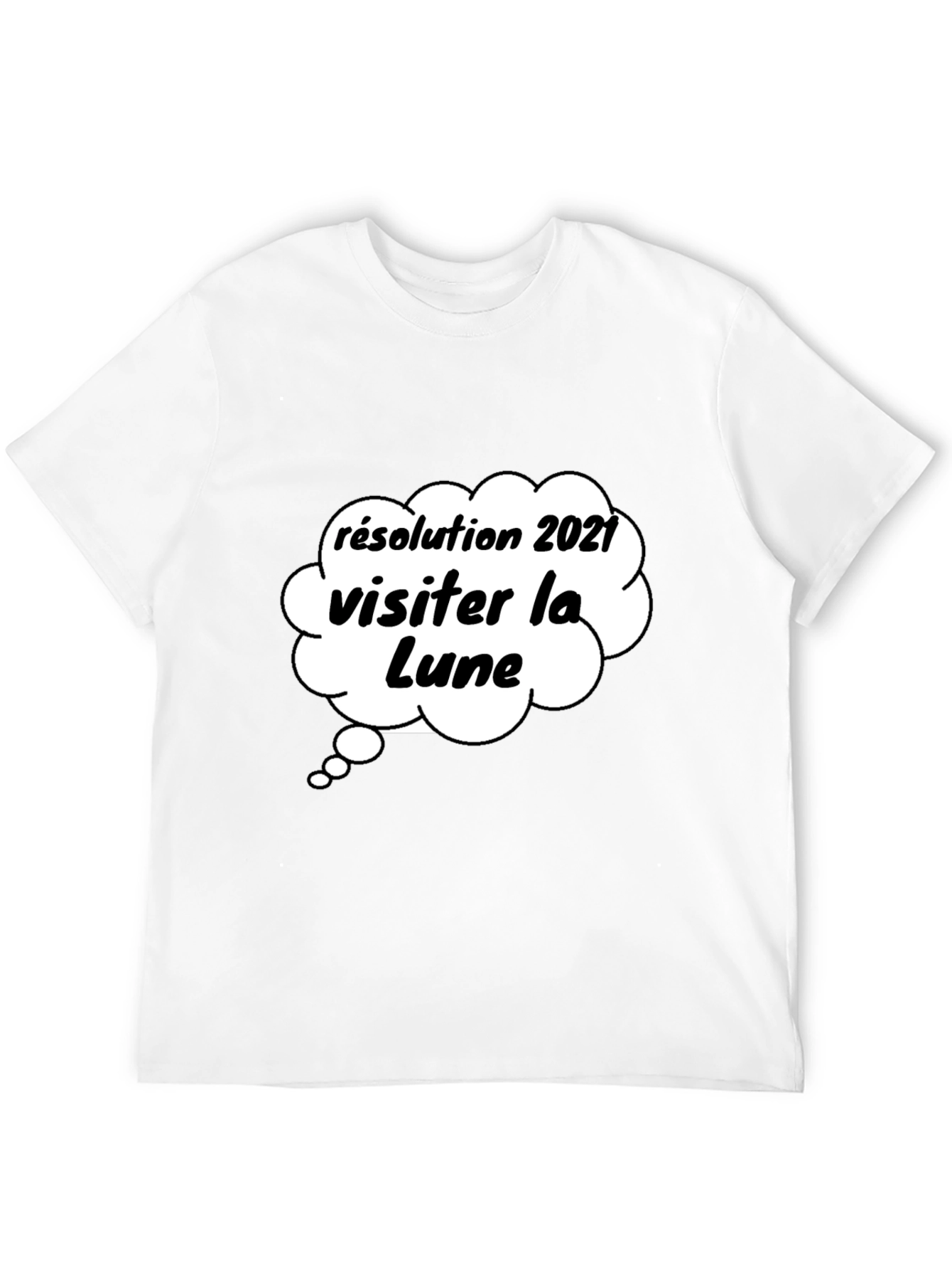 Black Lunar Resolution T-Shirt - French Novelty Tee view 12