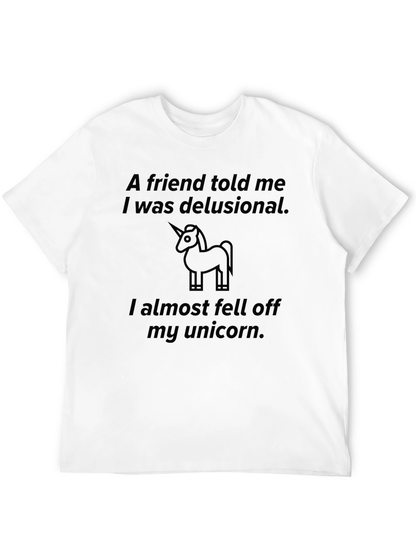 Black Delusional Unicorn Graphic Tee - Black view 12