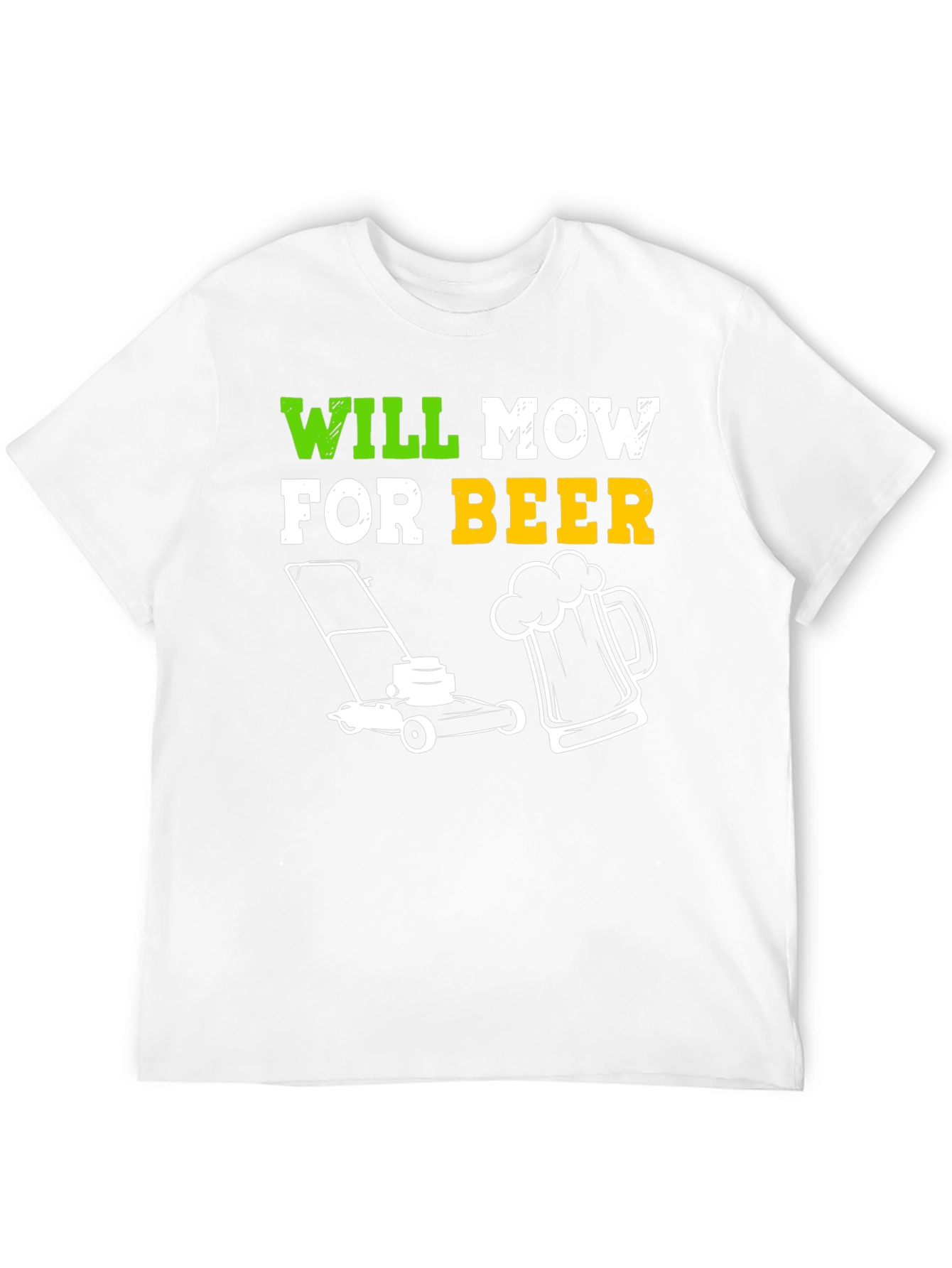 Black Will Mow for Beer T-Shirt view 12