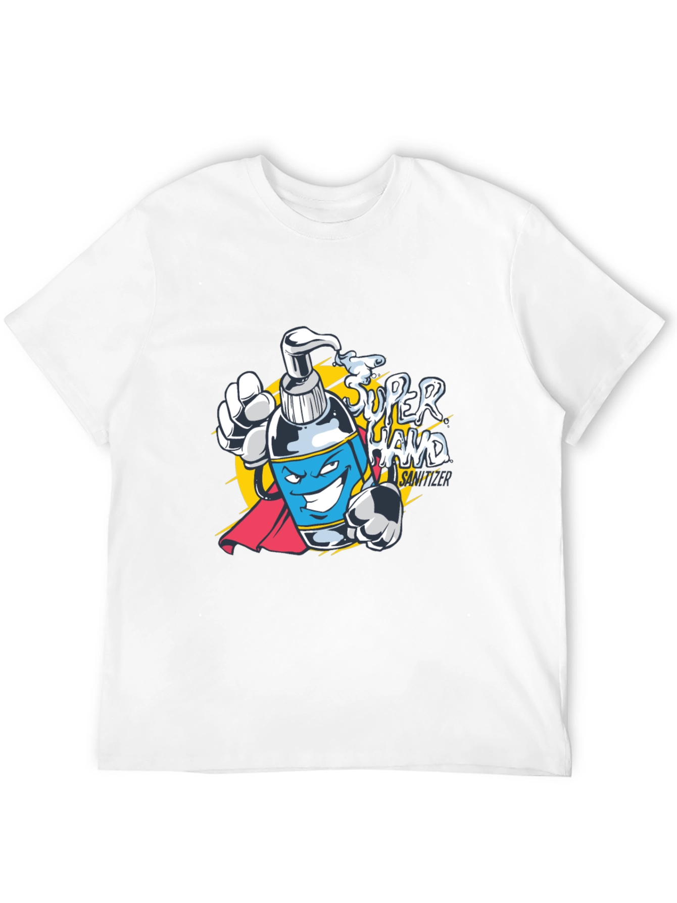 Black Super Hand Sanitizer Graphic T-Shirt - Black view 12