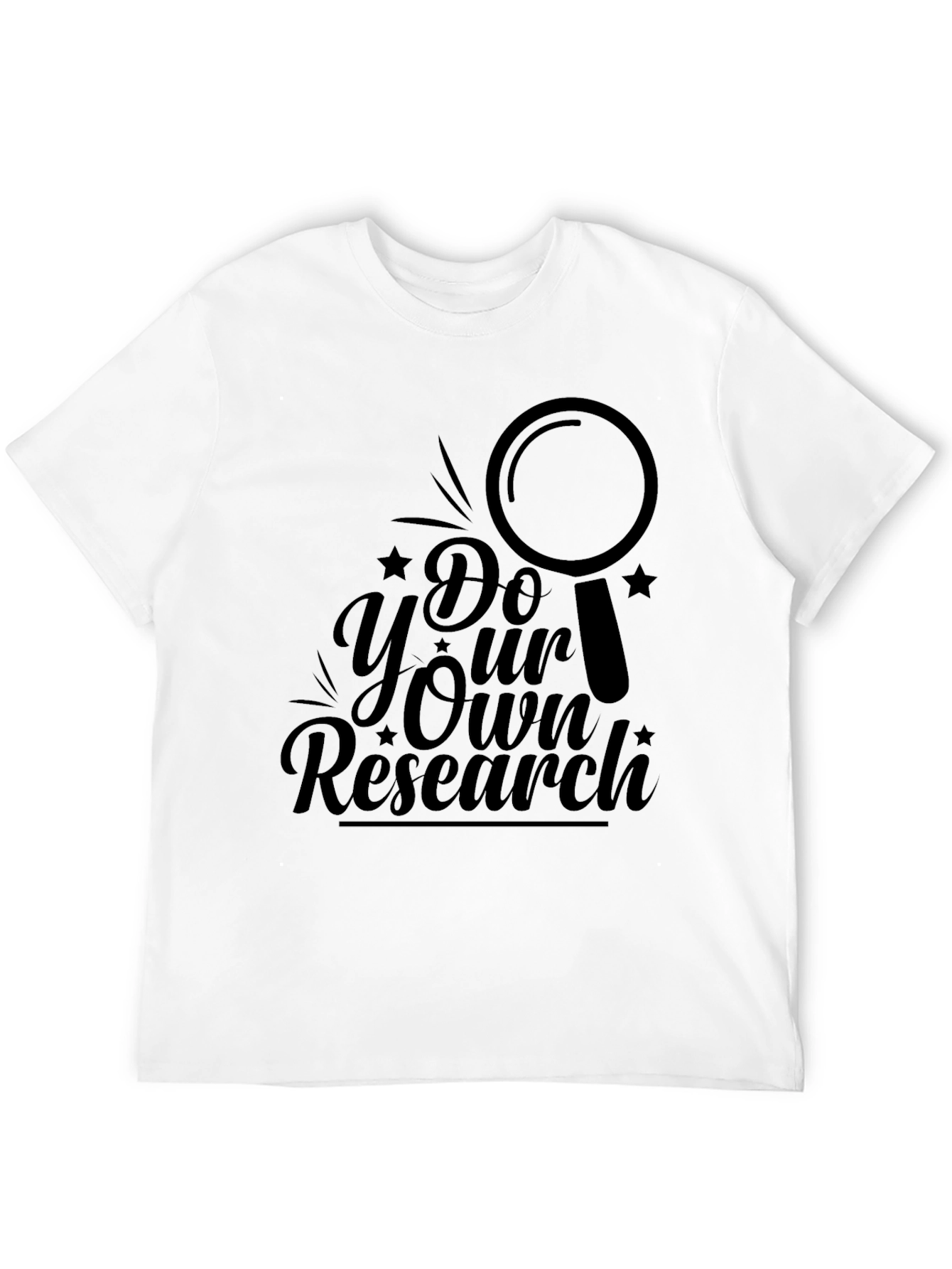 Black Do Your Own Research Black Graphic T-Shirt view 12