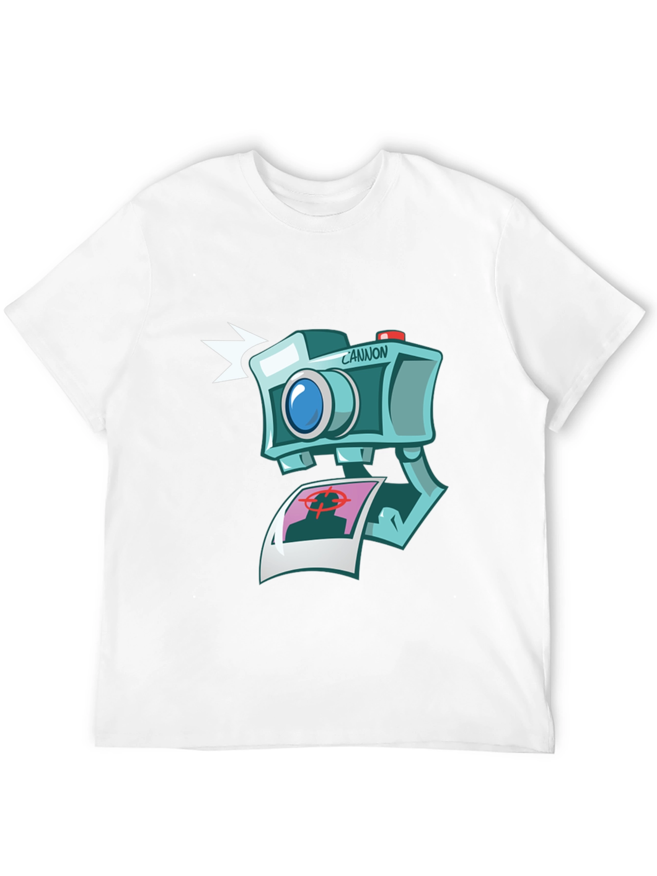 Black Camera Cartoon Graphic Black T-Shirt view 12