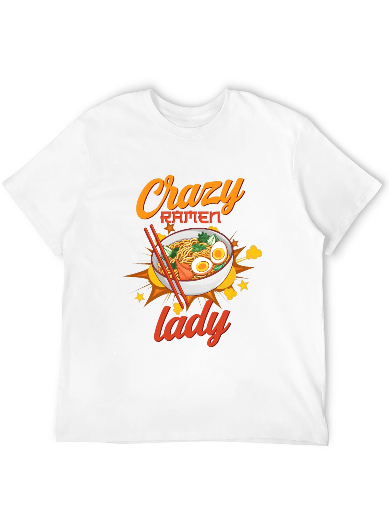 Black Crazy Ramen Lady Graphic Tee - Unisex view 12