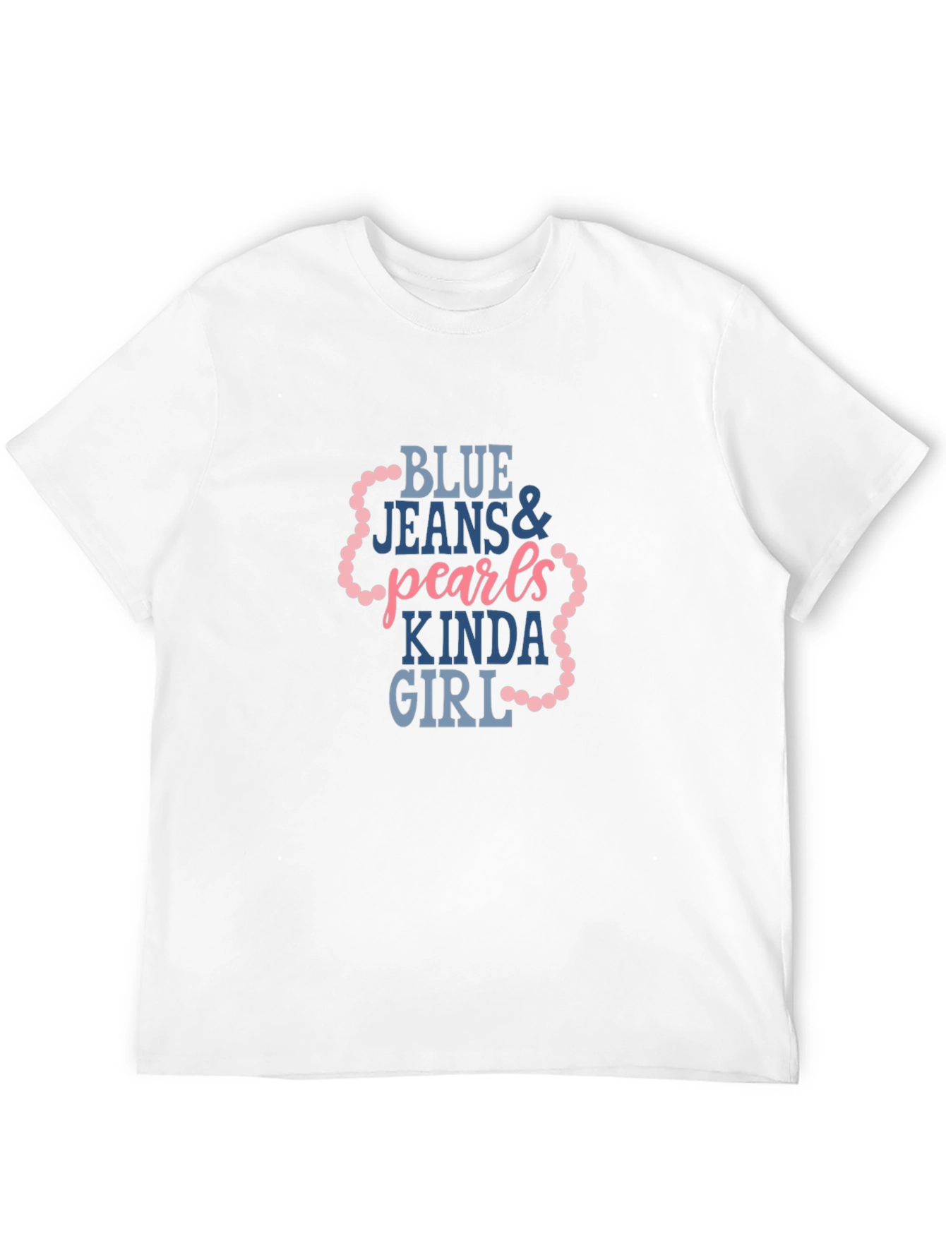 Black Blue Jeans & Pearls Kinda Girl Graphic Tee view 12