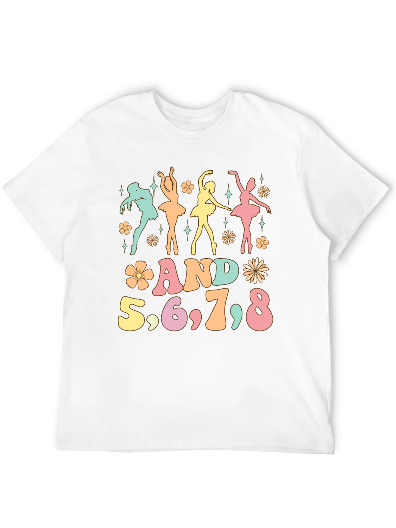 Black Dance 5,6,7,8 Black T-Shirt view 12