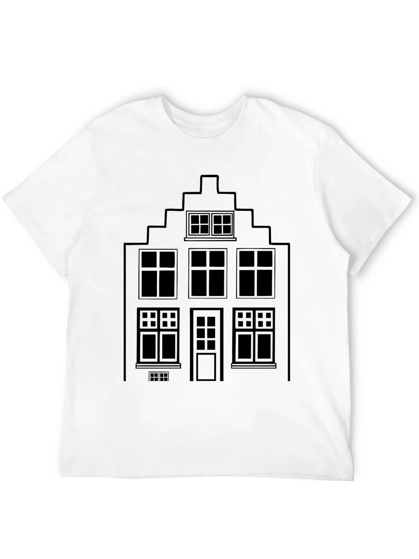 Black Architectural T-Shirt: Amsterdam House Design view 12