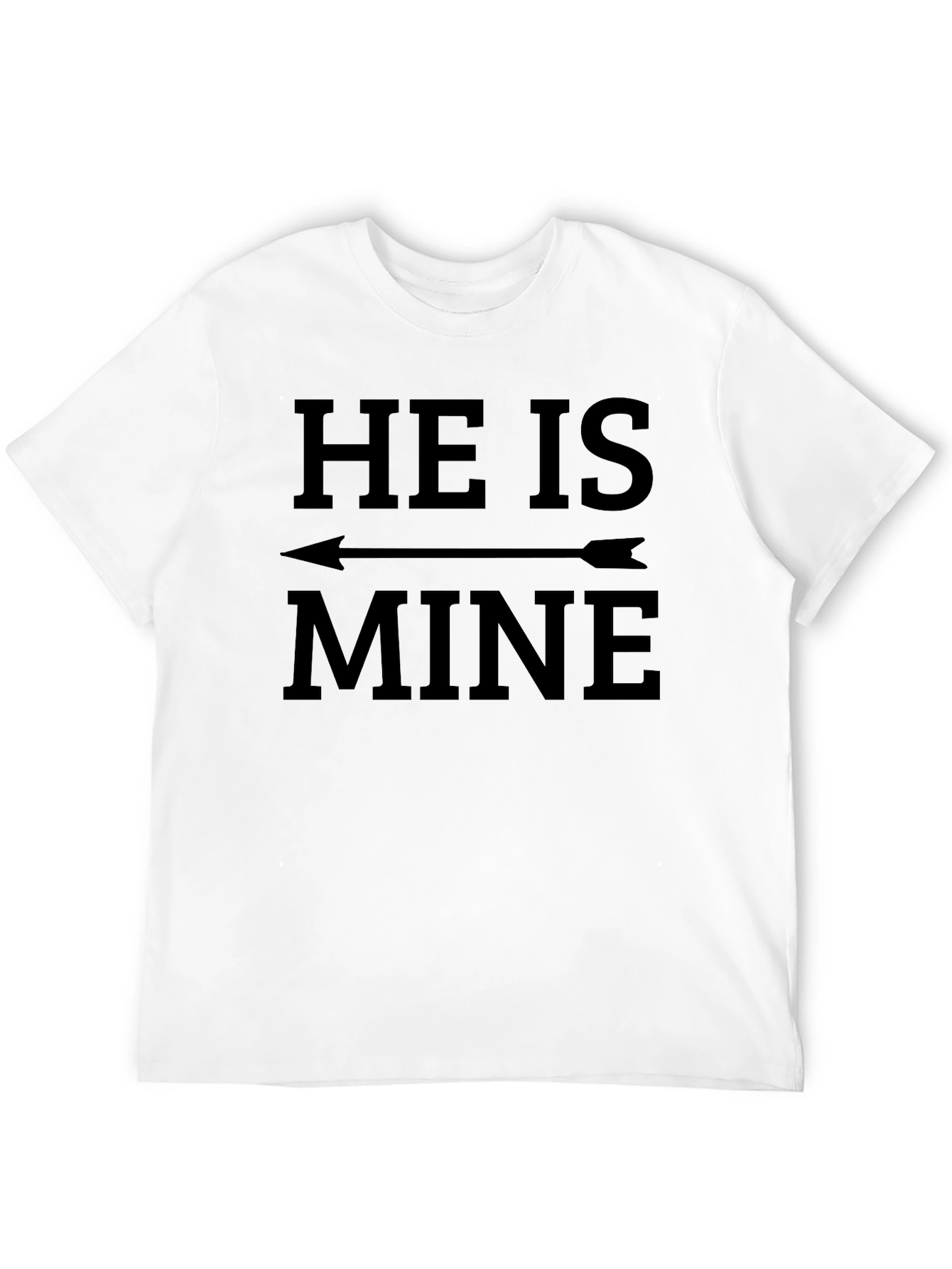 Black He Is Mine Graphic Tee - Funny Couples Shirt view 12