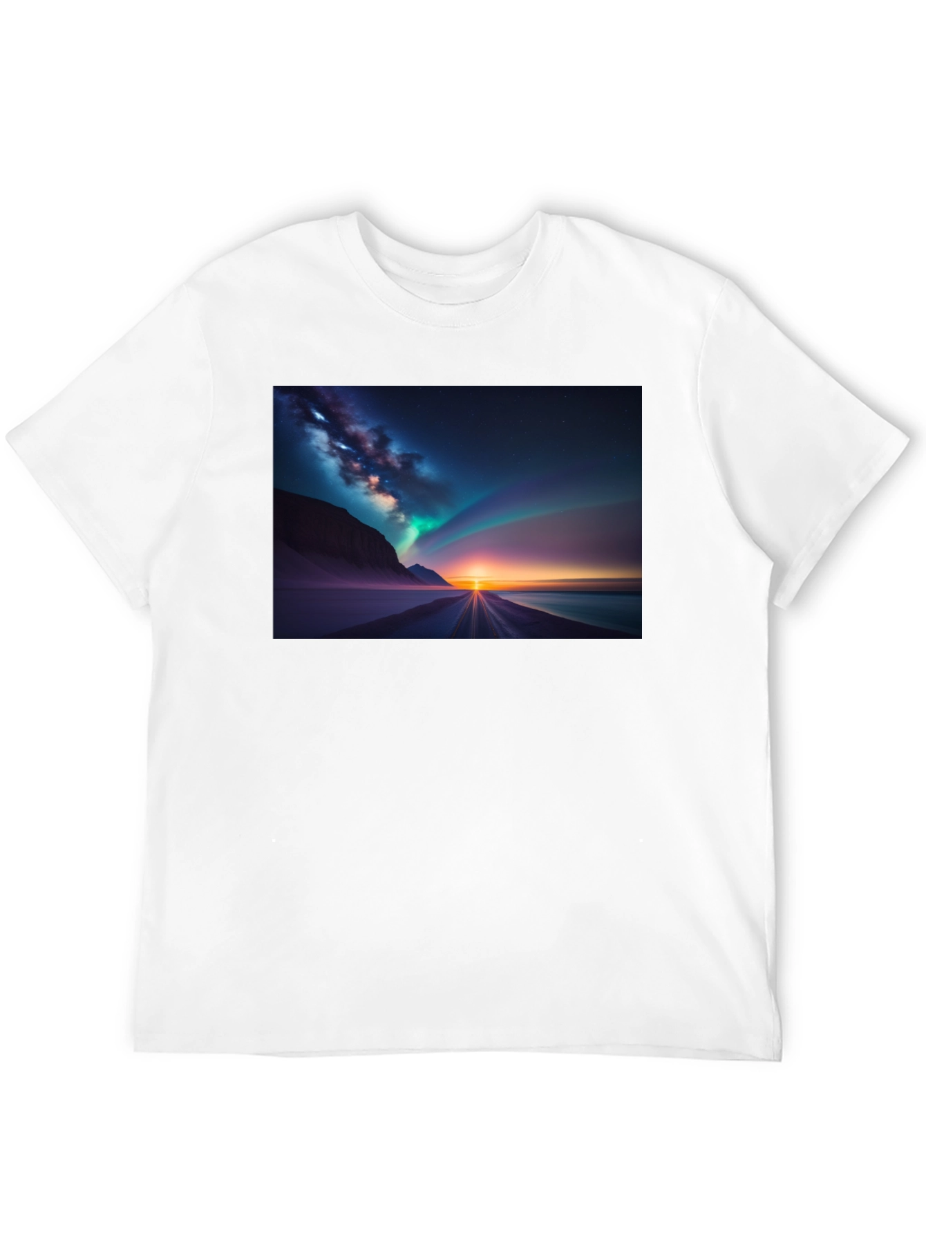 Black Aurora Borealis Graphic Tee - Black view 12