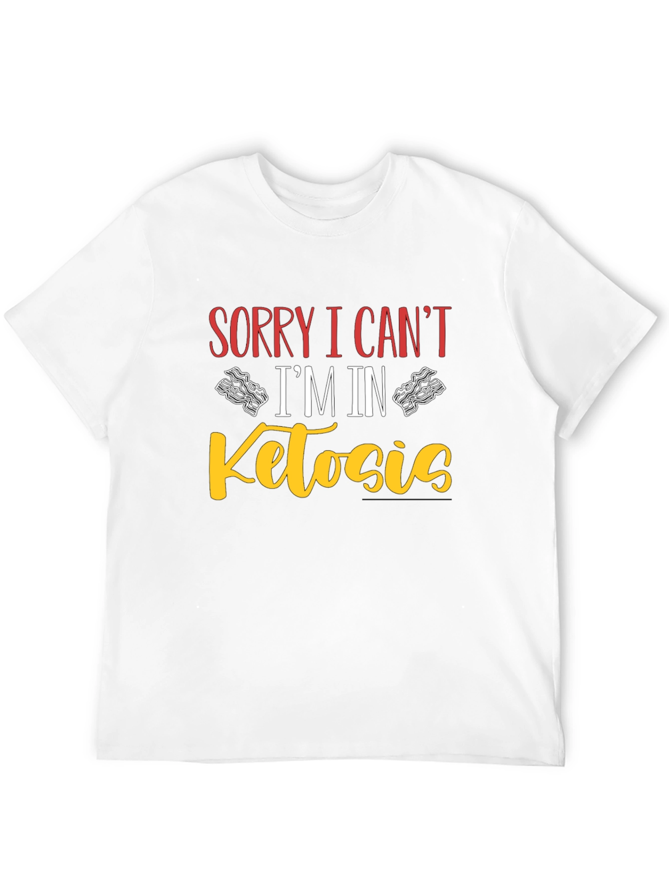 Black Sorry I Can't I'm In Ketosis Black T-Shirt view 12