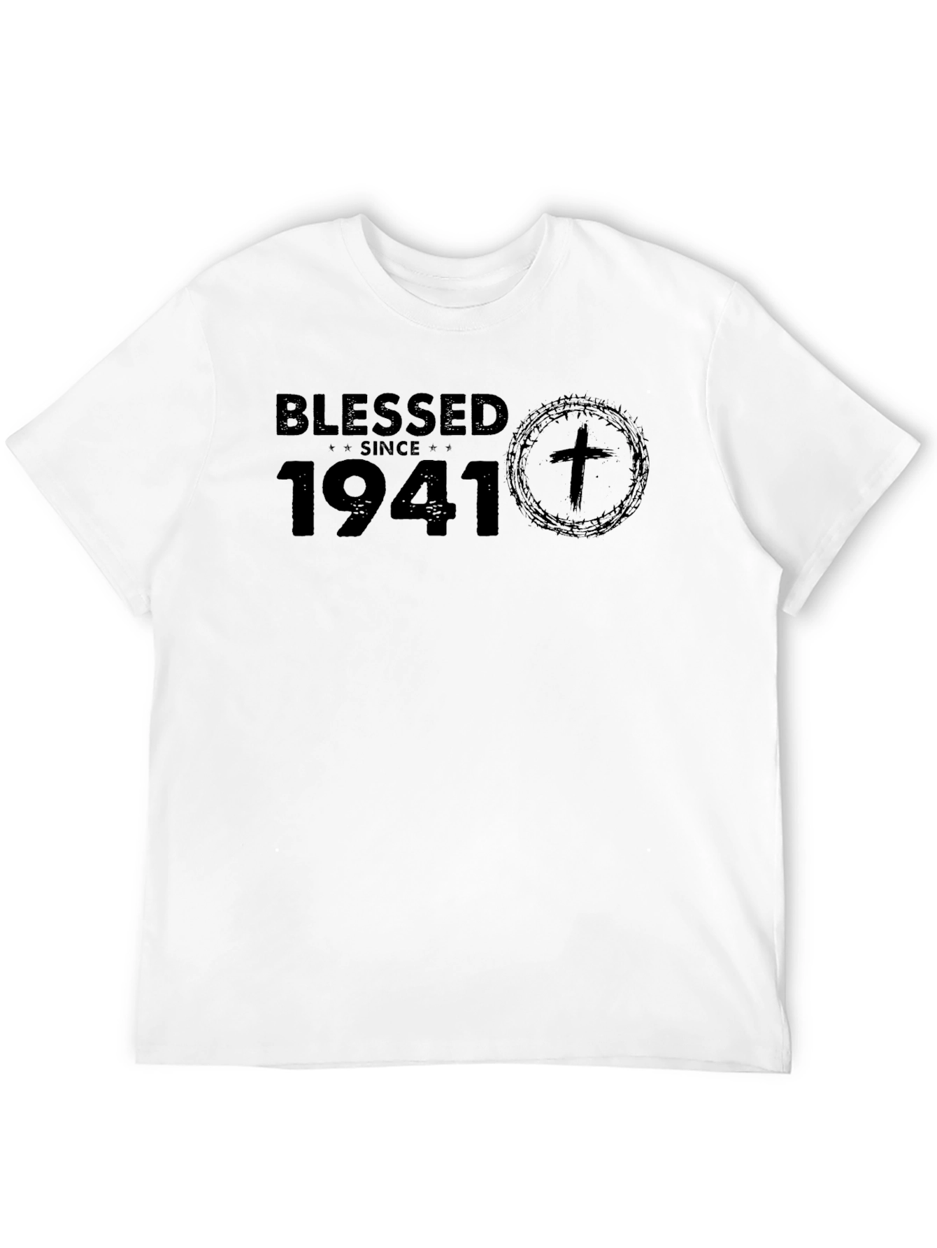 Black Blessed Since 1941 T-Shirt view 12