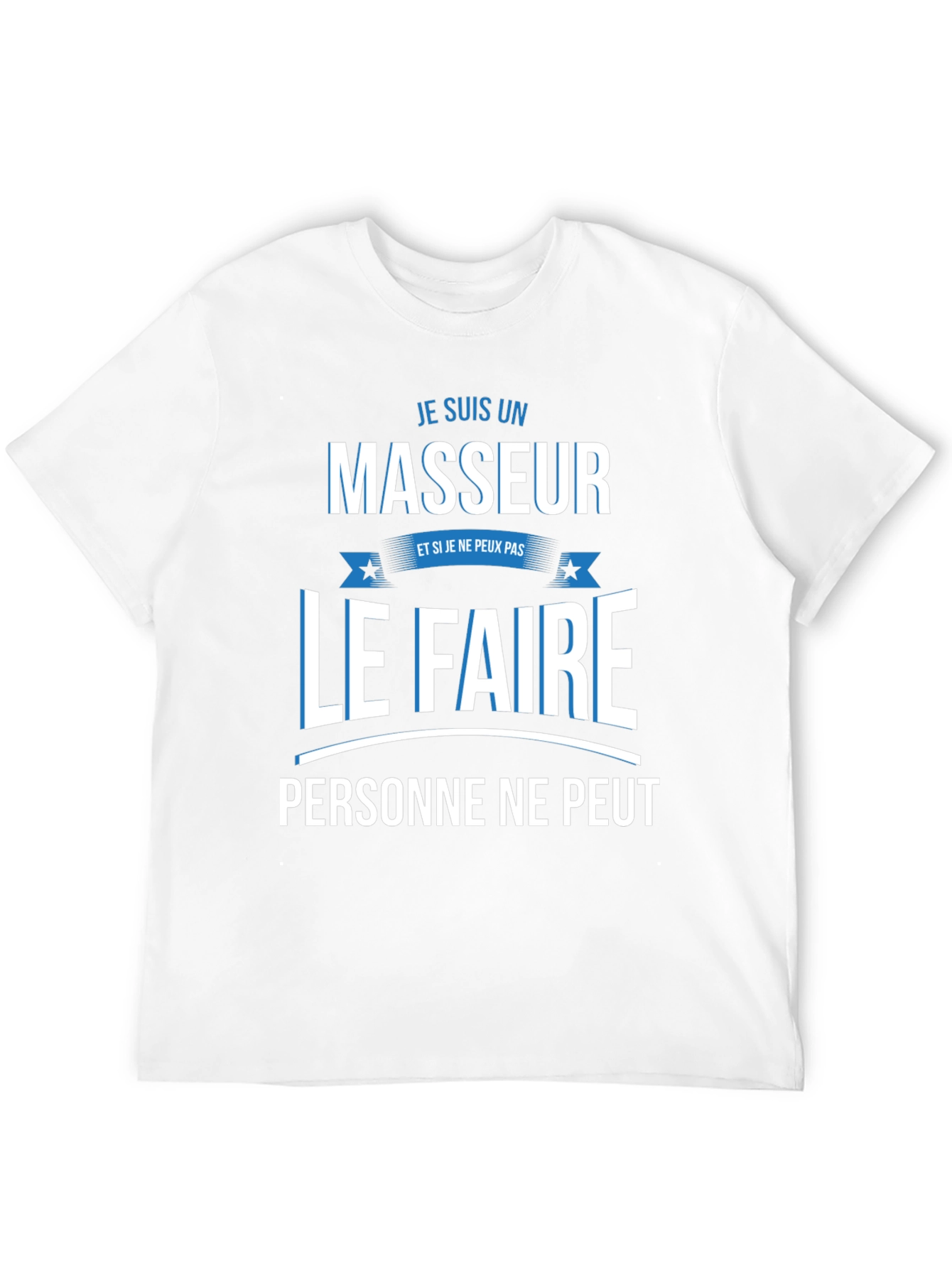 Black Je Suis Un Masseur Graphic Tee view 12