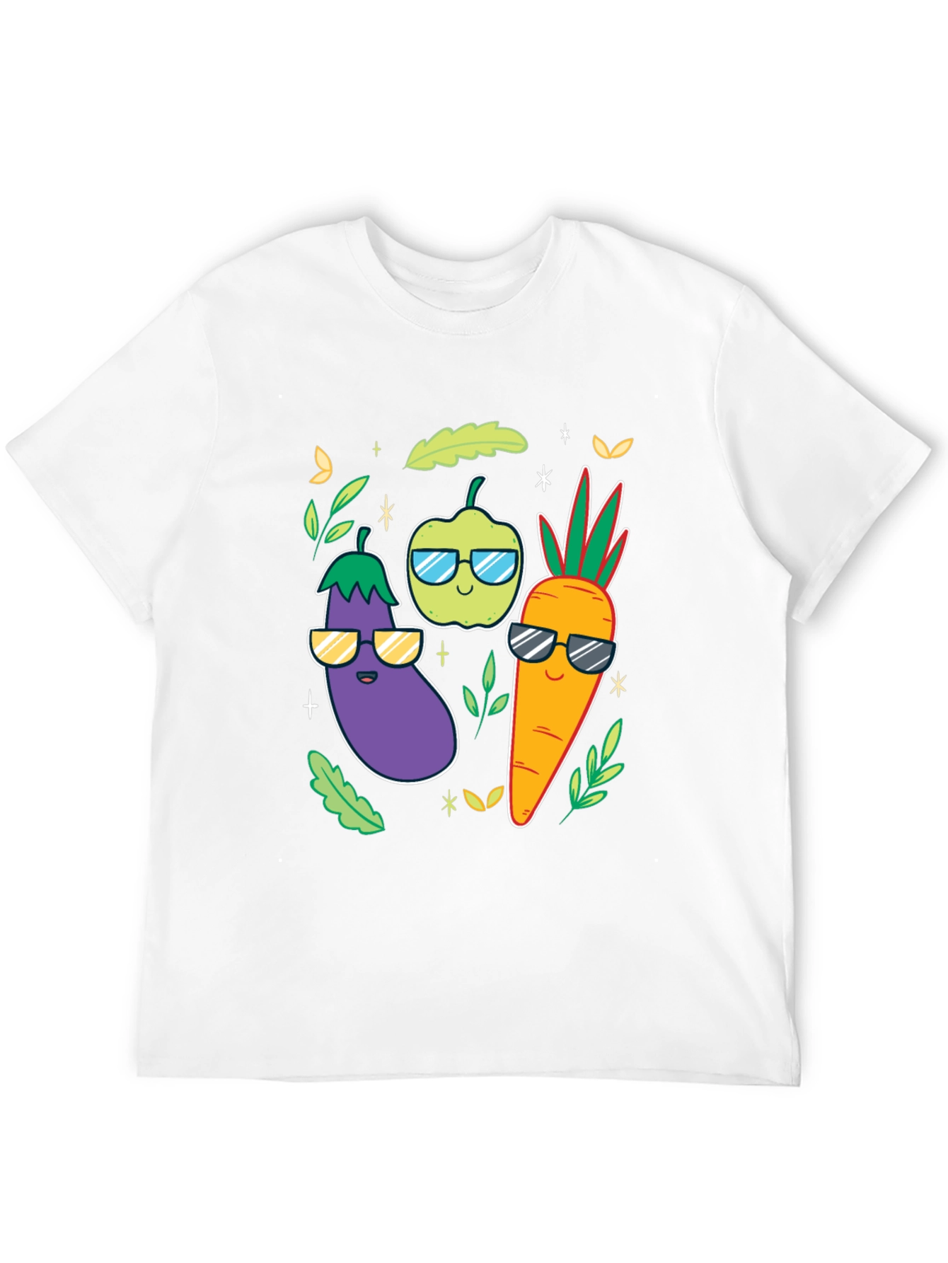 Black Cool Veggies Black T-Shirt view 12
