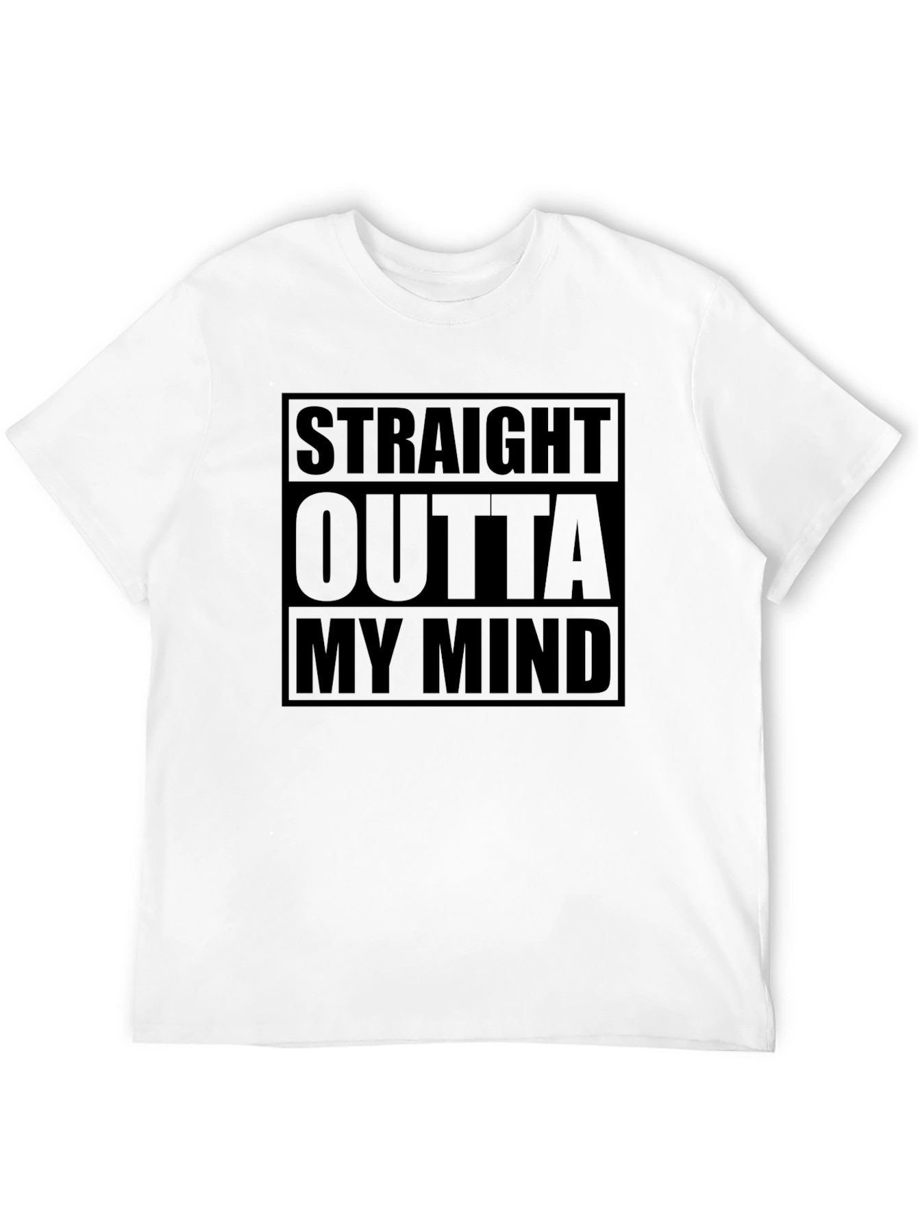Black Straight Outta My Mind Black T-Shirt view 12