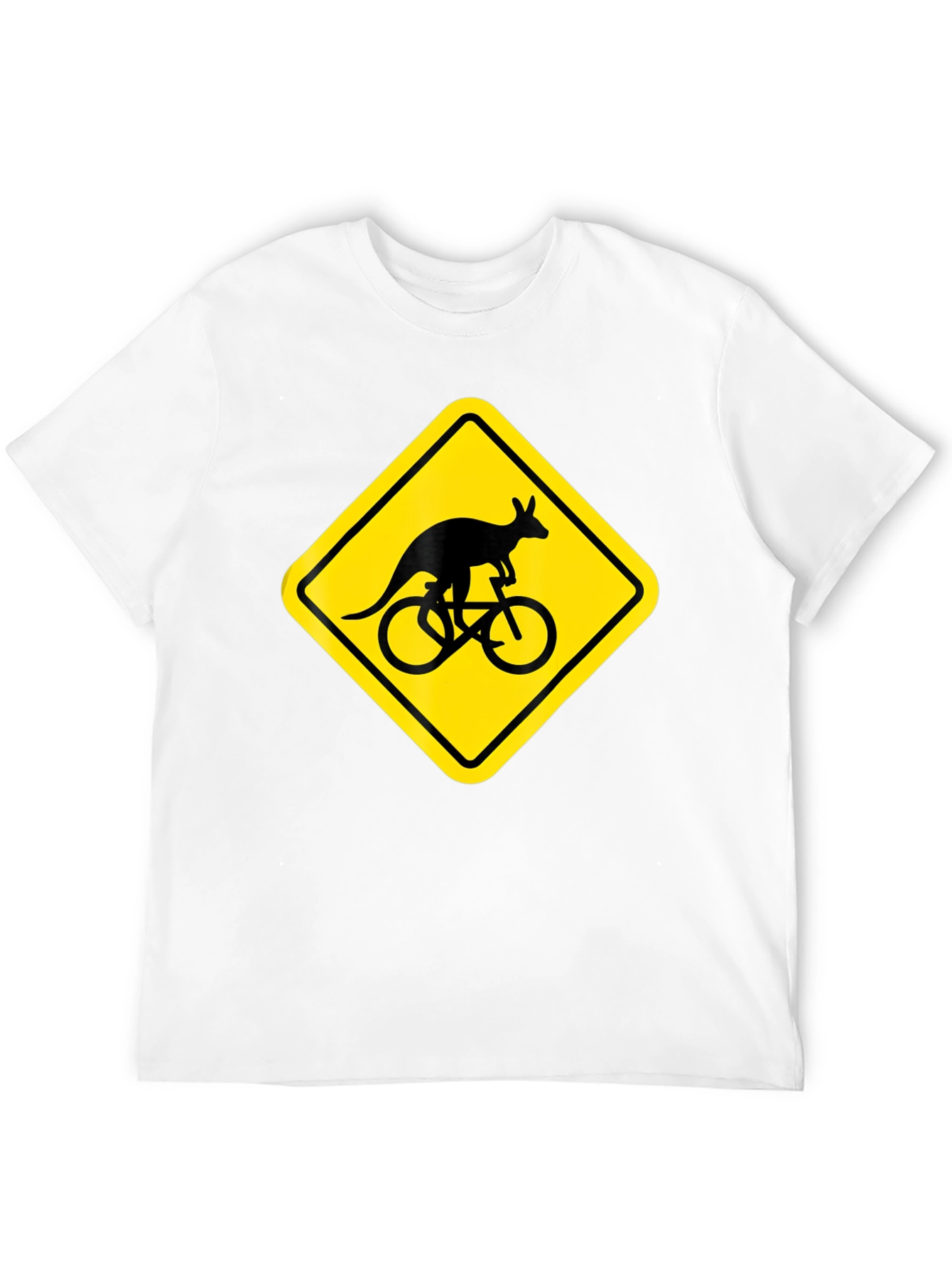 Black Kangaroo Cycling T-Shirt - Novelty Graphic Tee view 12