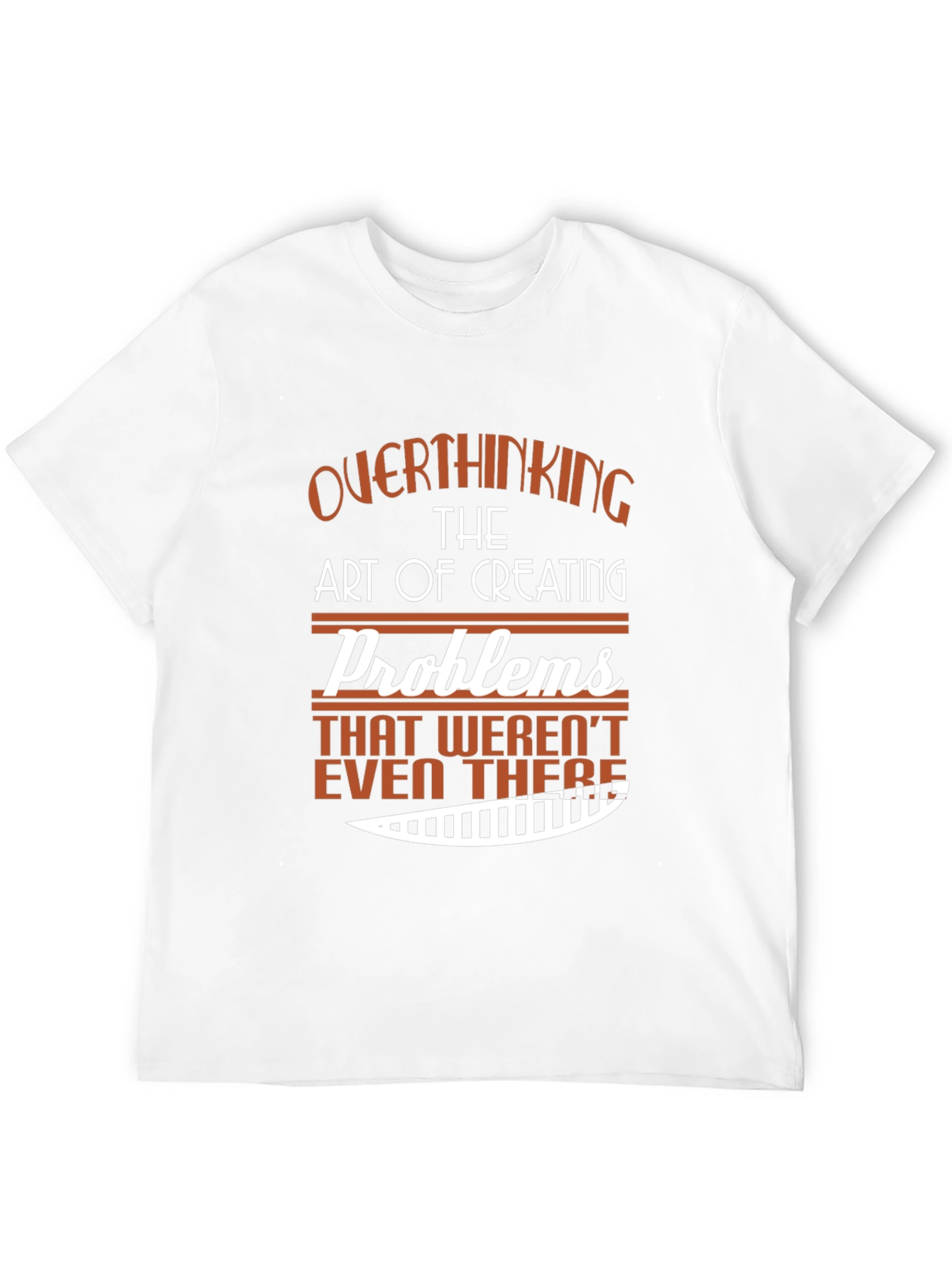 Black Overthinking Problems Funny T-Shirt view 12