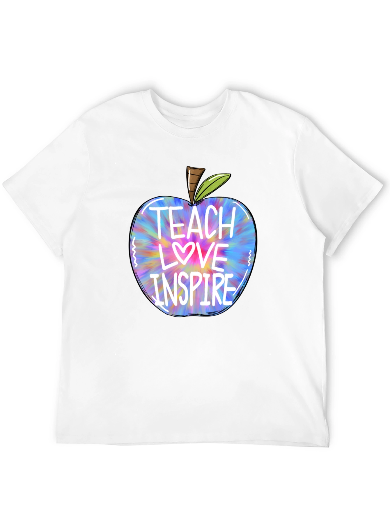 Black Teacher Apple T-Shirt - Teach Love Inspire view 12