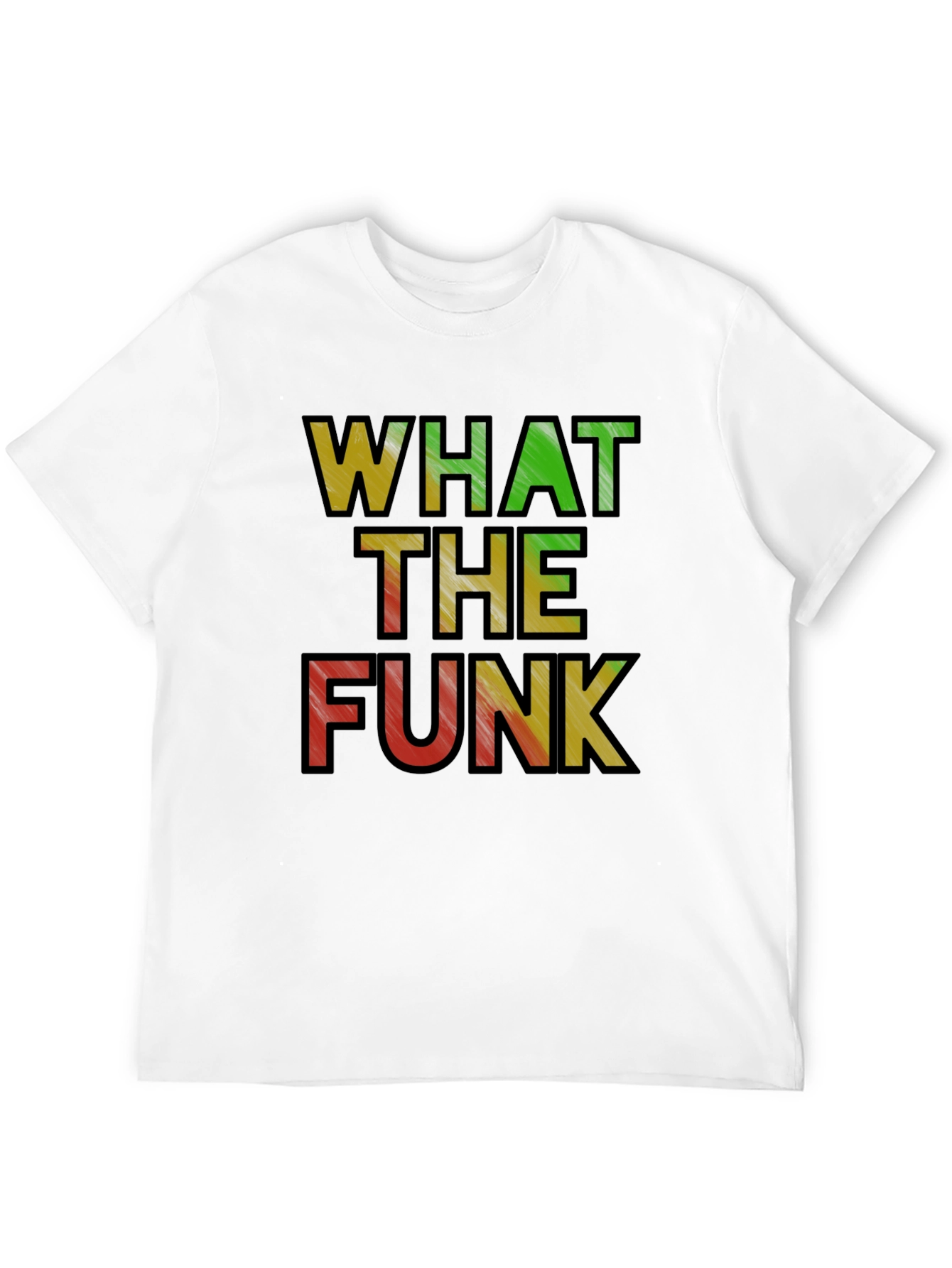 Black What the Funk T-Shirt - Rasta Colors Black Tee view 12