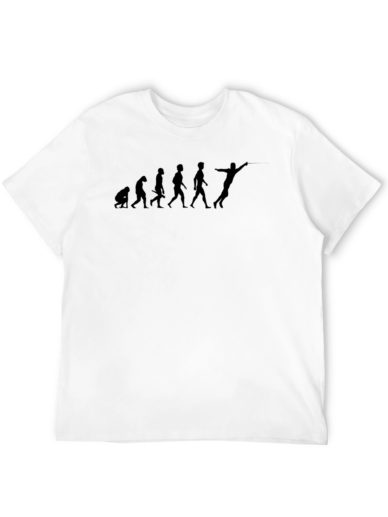 Black Evolution of Fencing T-Shirt - Black view 12