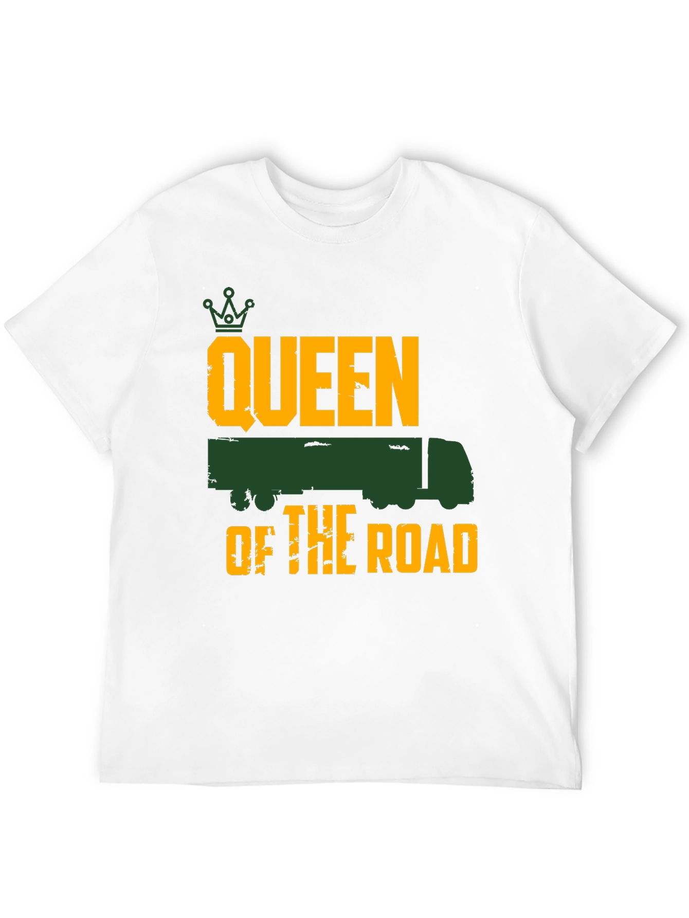 Black Queen of the Road Trucker Tee - Black view 12