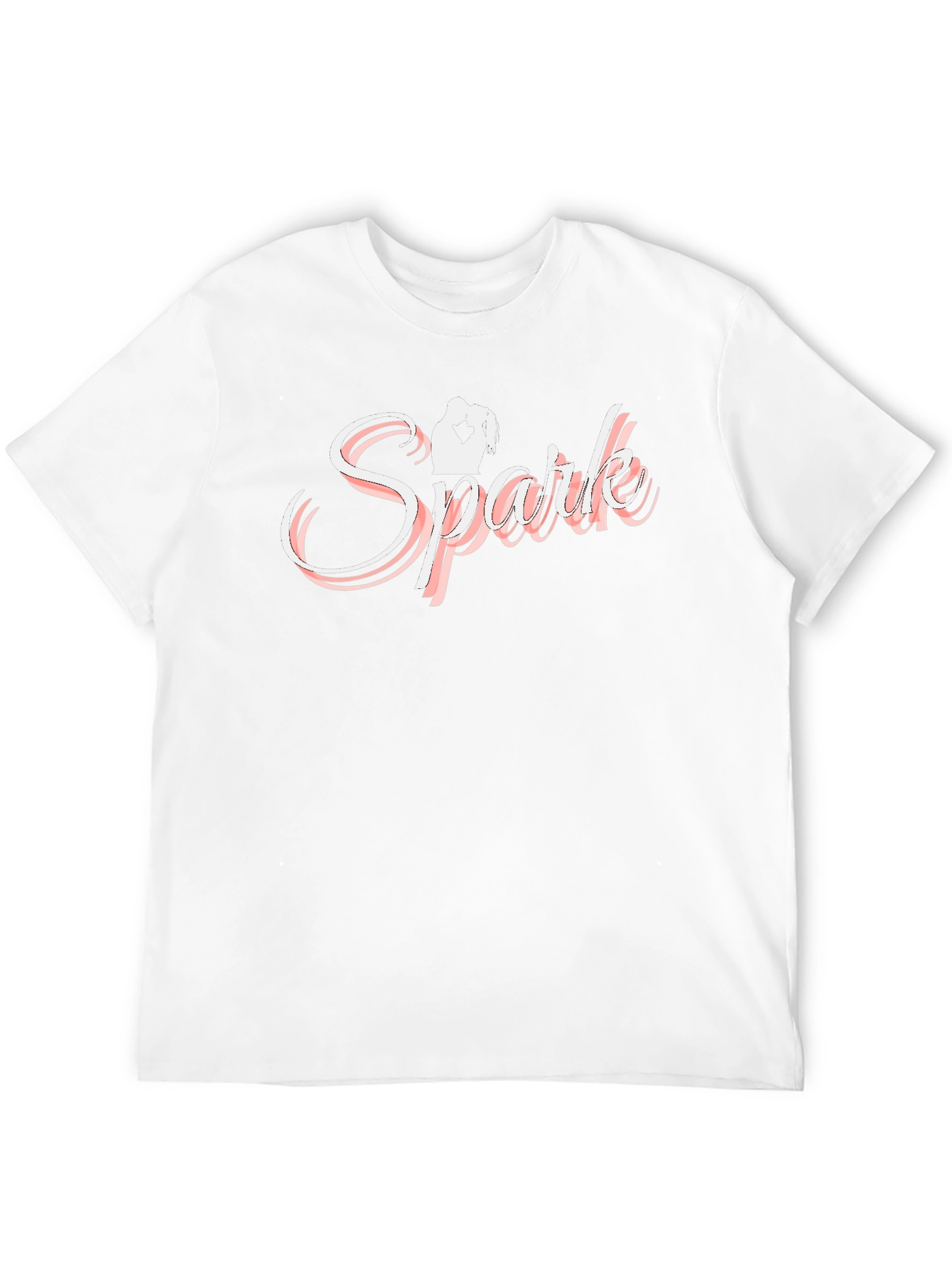 Black Spark Romance T-Shirt - Black Crew Neck Tee view 12