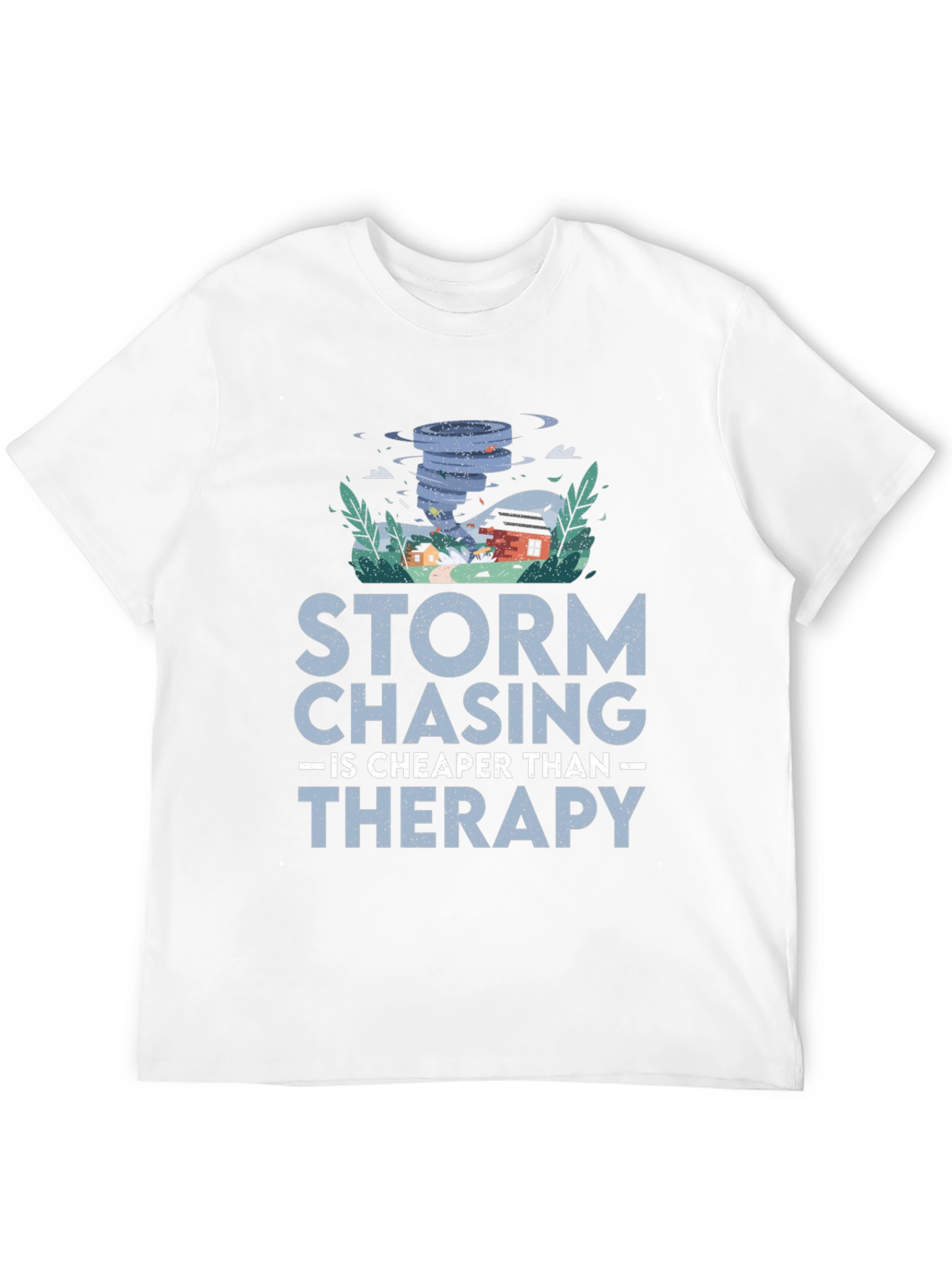 Black Storm Chasing Therapy T-Shirt view 12