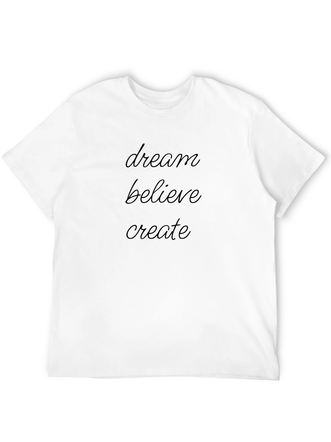 Black Dream Believe Create T-Shirt - Inspirational Tee view 12