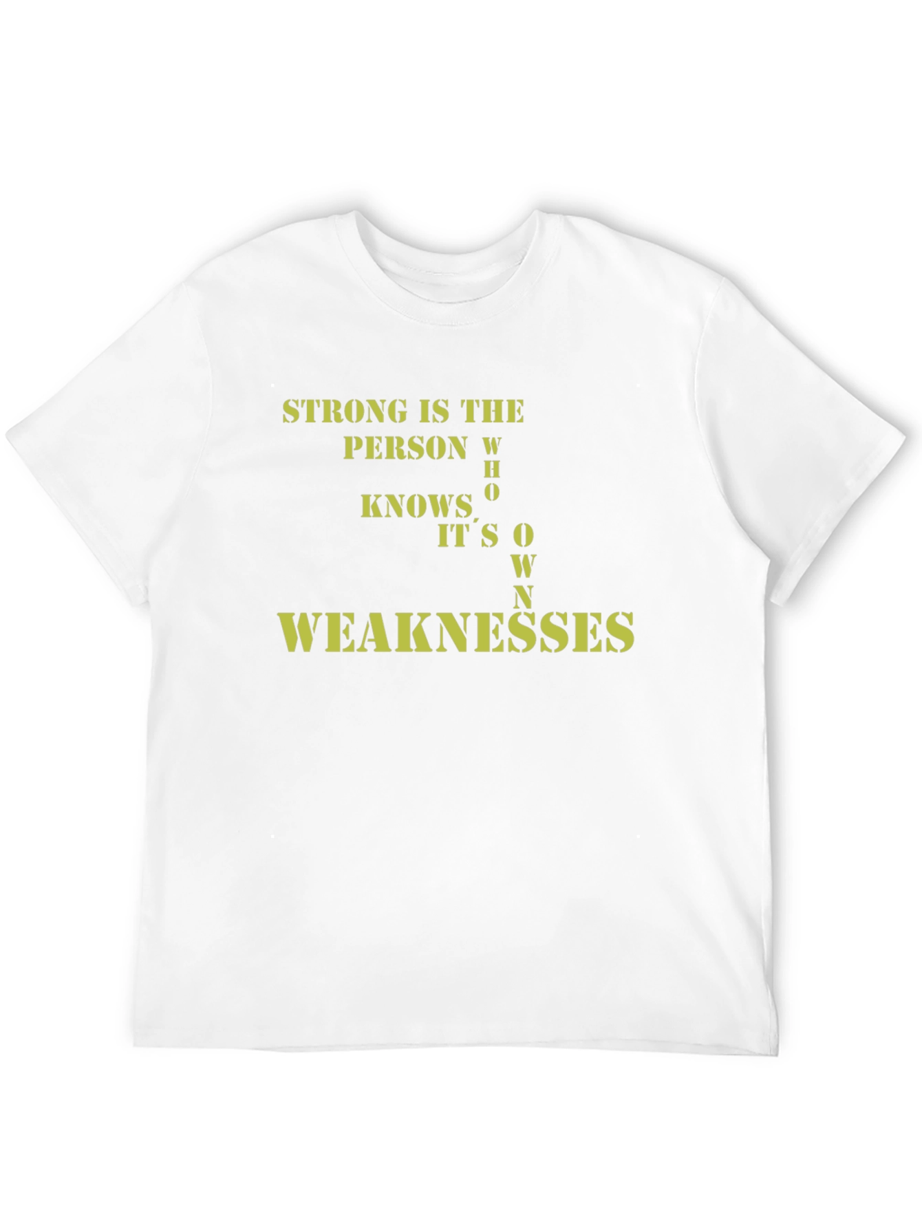 Black Strong Person Weaknesses Black T-Shirt view 12