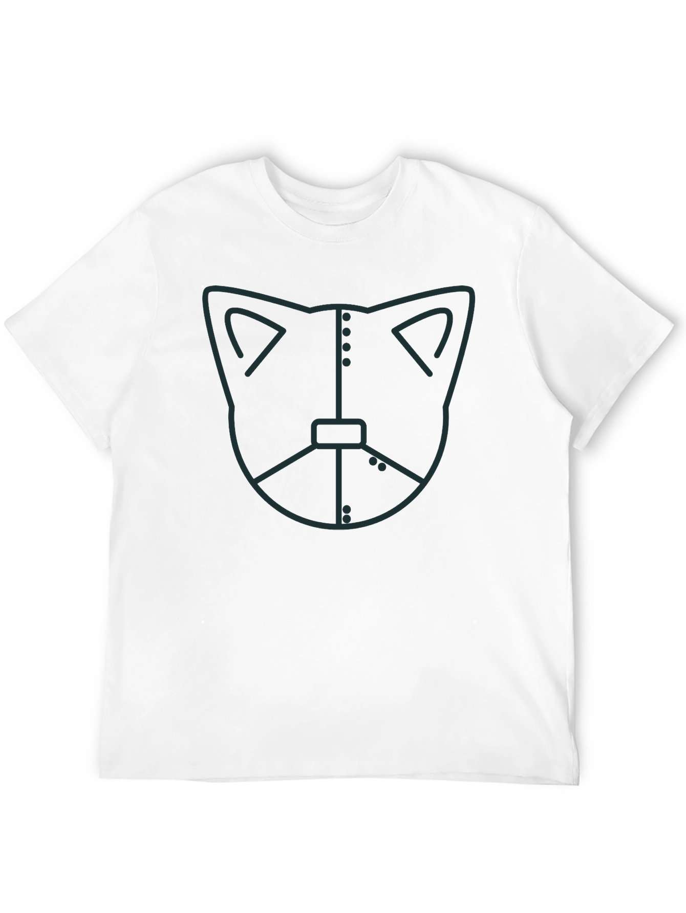 Black Robo Cat Graphic Tee - Black Cotton Blend Shirt view 12