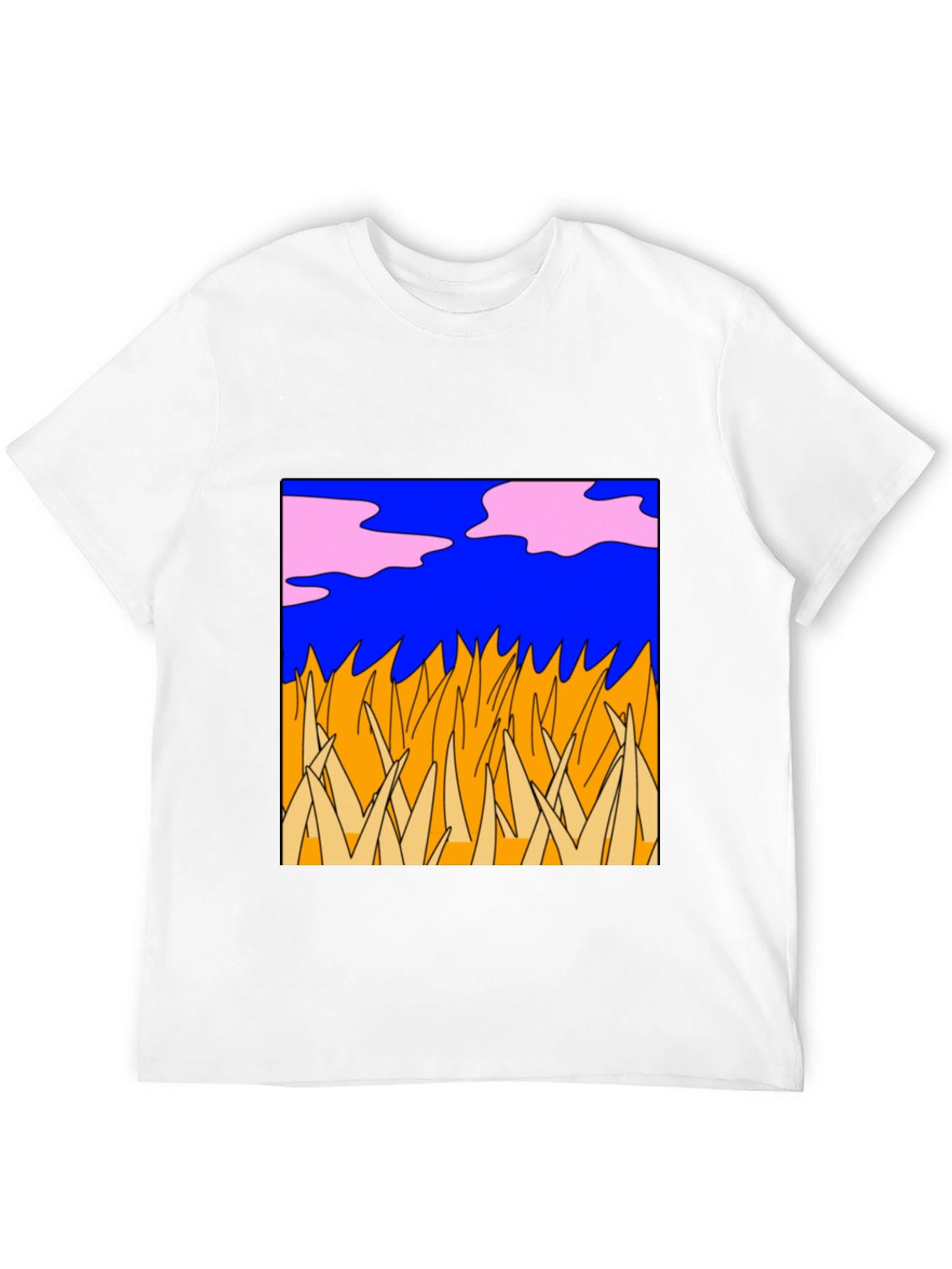 Black Abstract Nature Graphic Tee - Black view 12