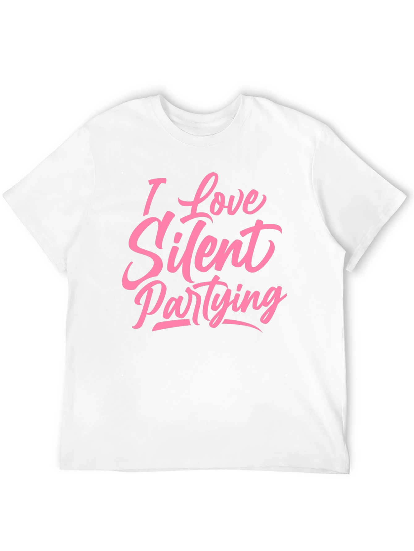 Black I Love Silent Partying T-Shirt - Black view 12
