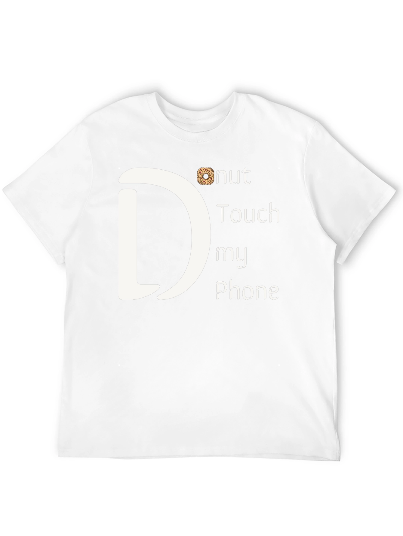 Black Donut Touch My Phone Graphic T-Shirt view 12