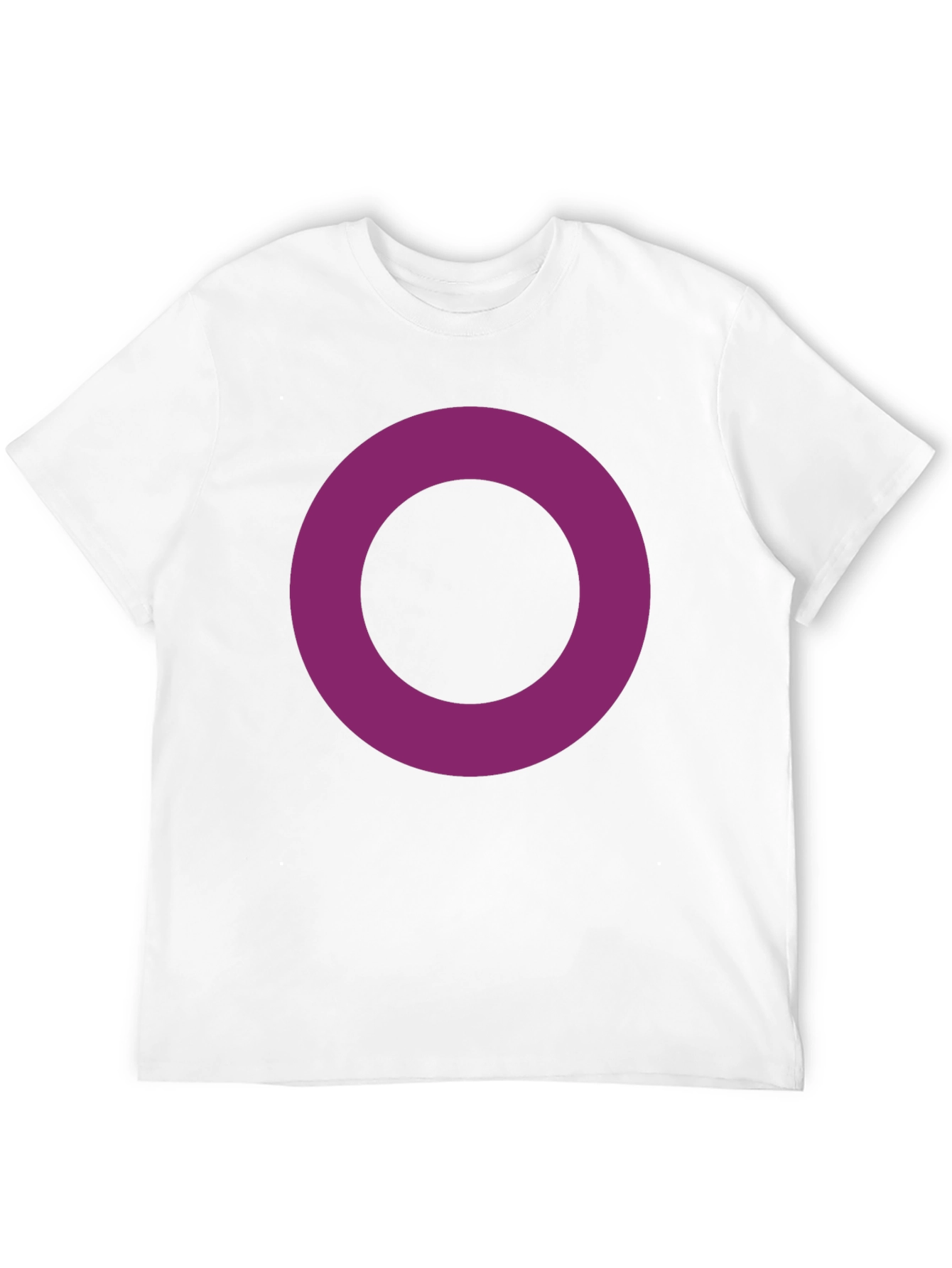 Black Minimalist Purple Ring Graphic Black T-Shirt view 12
