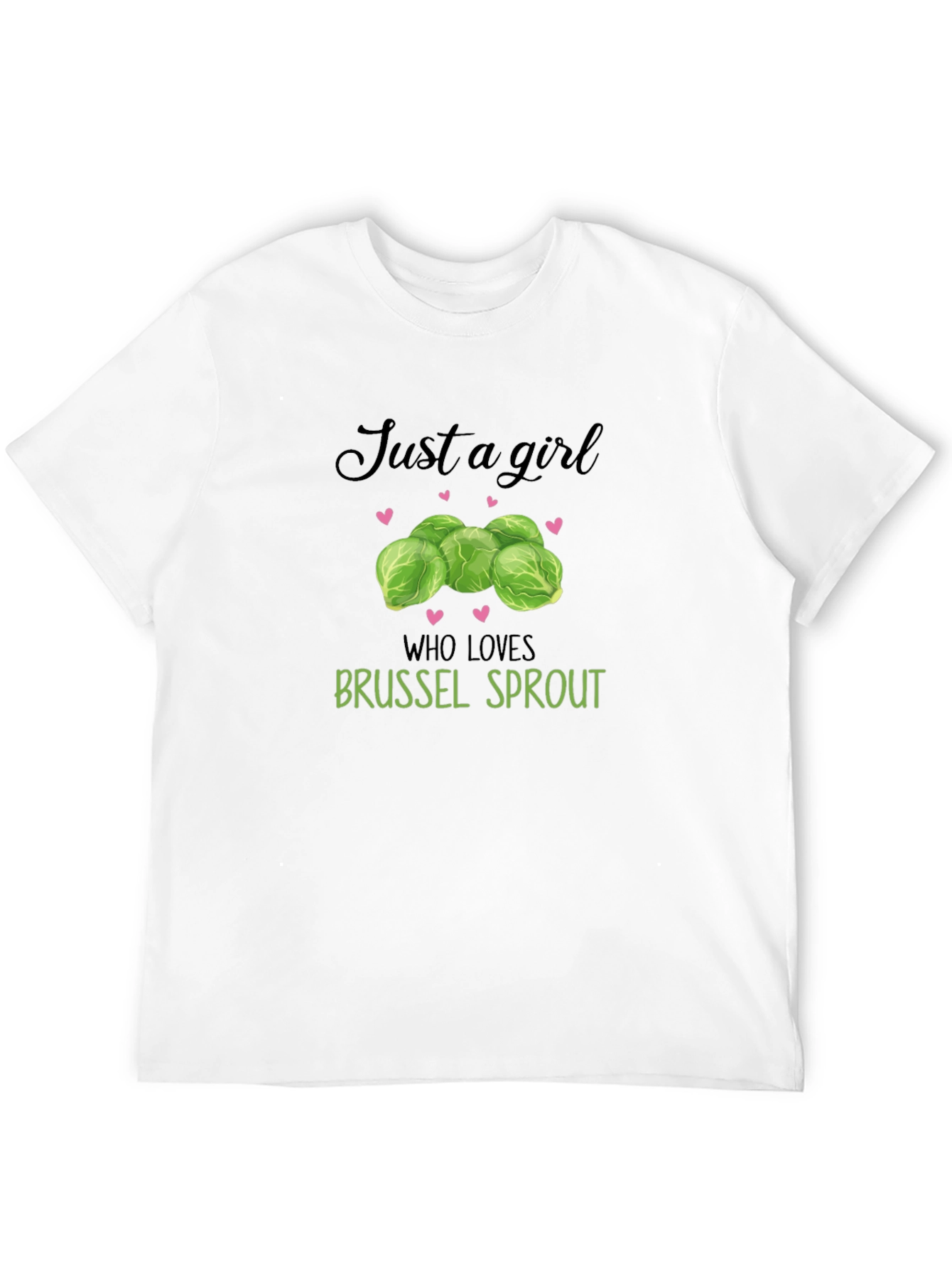 Black Just a Girl Who Loves Brussel Sprouts T-Shirt view 12