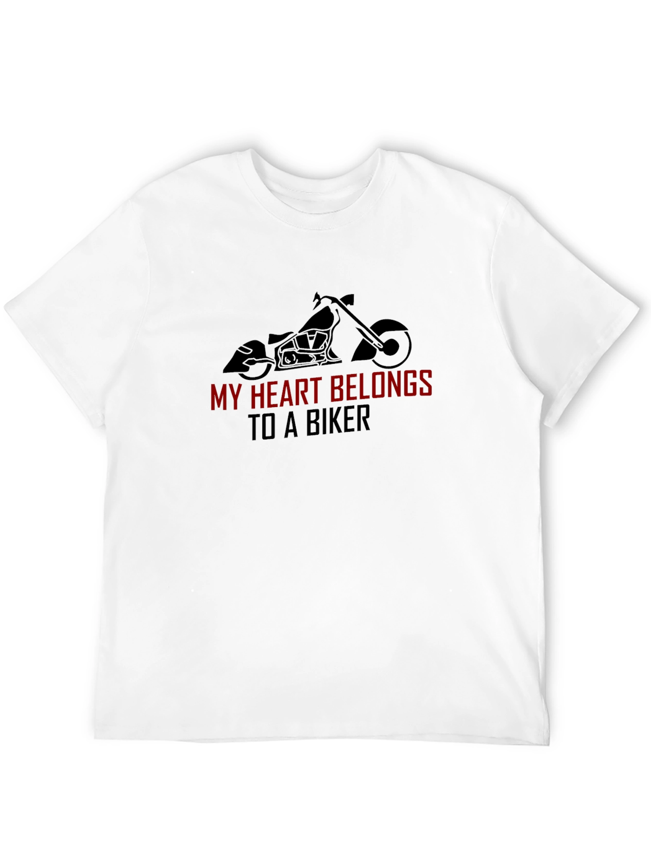 Black My Heart Belongs to a Biker Tee view 12