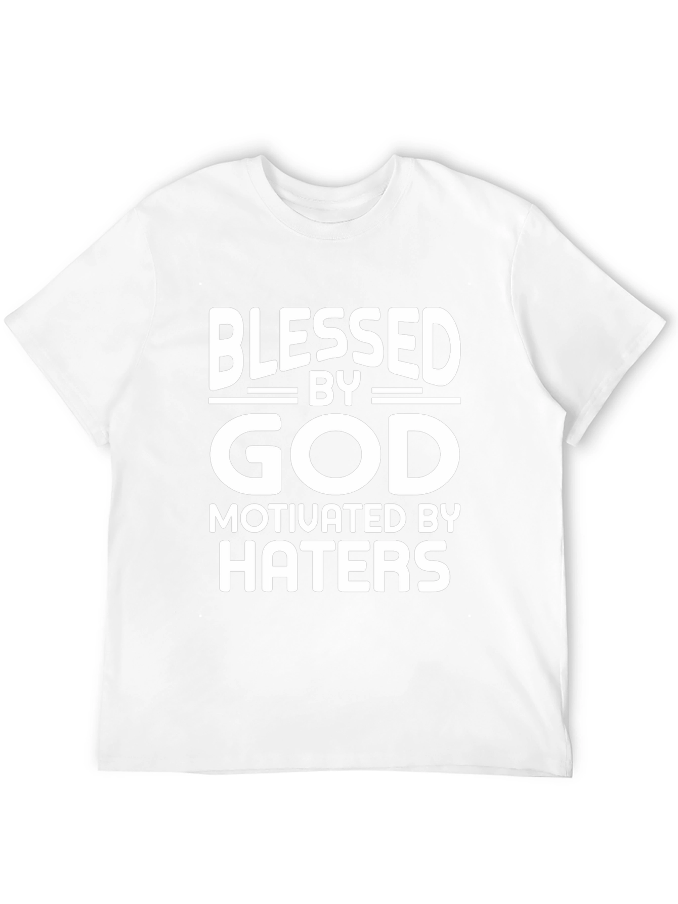 Black Blessed By God Graphic Print T-Shirt view 12