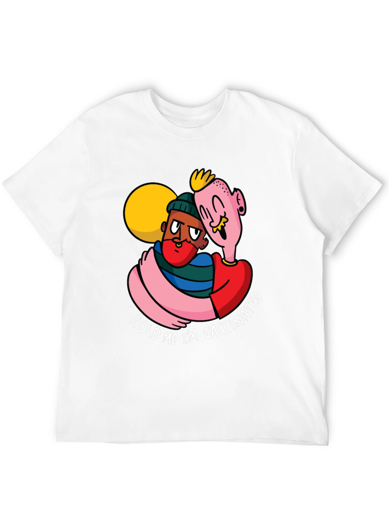 Black Vaccinated Embrace T-Shirt view 12