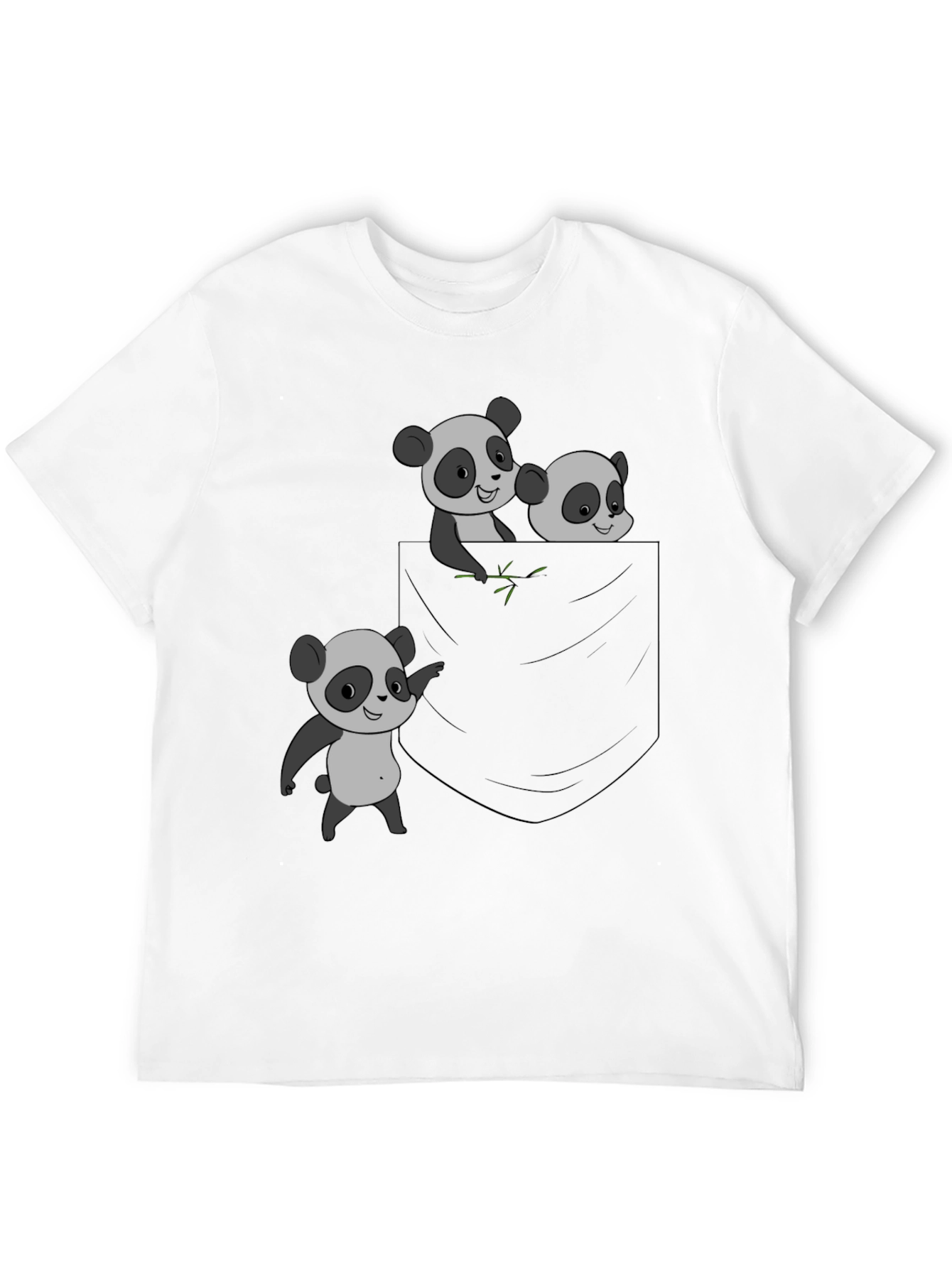 Black Panda Pocket Graphic Tee - Casual & Cute! view 12