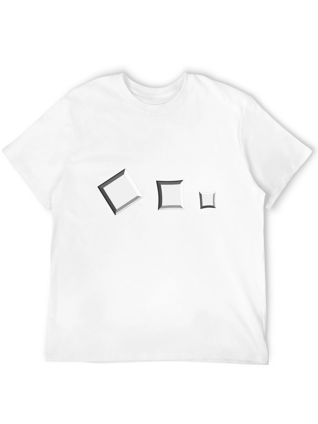 Black Modern Squares Tee - Unique Geometric Design view 12