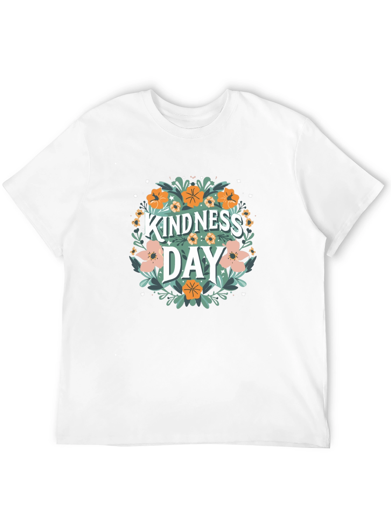 Black Kindness Day Floral T-Shirt view 12
