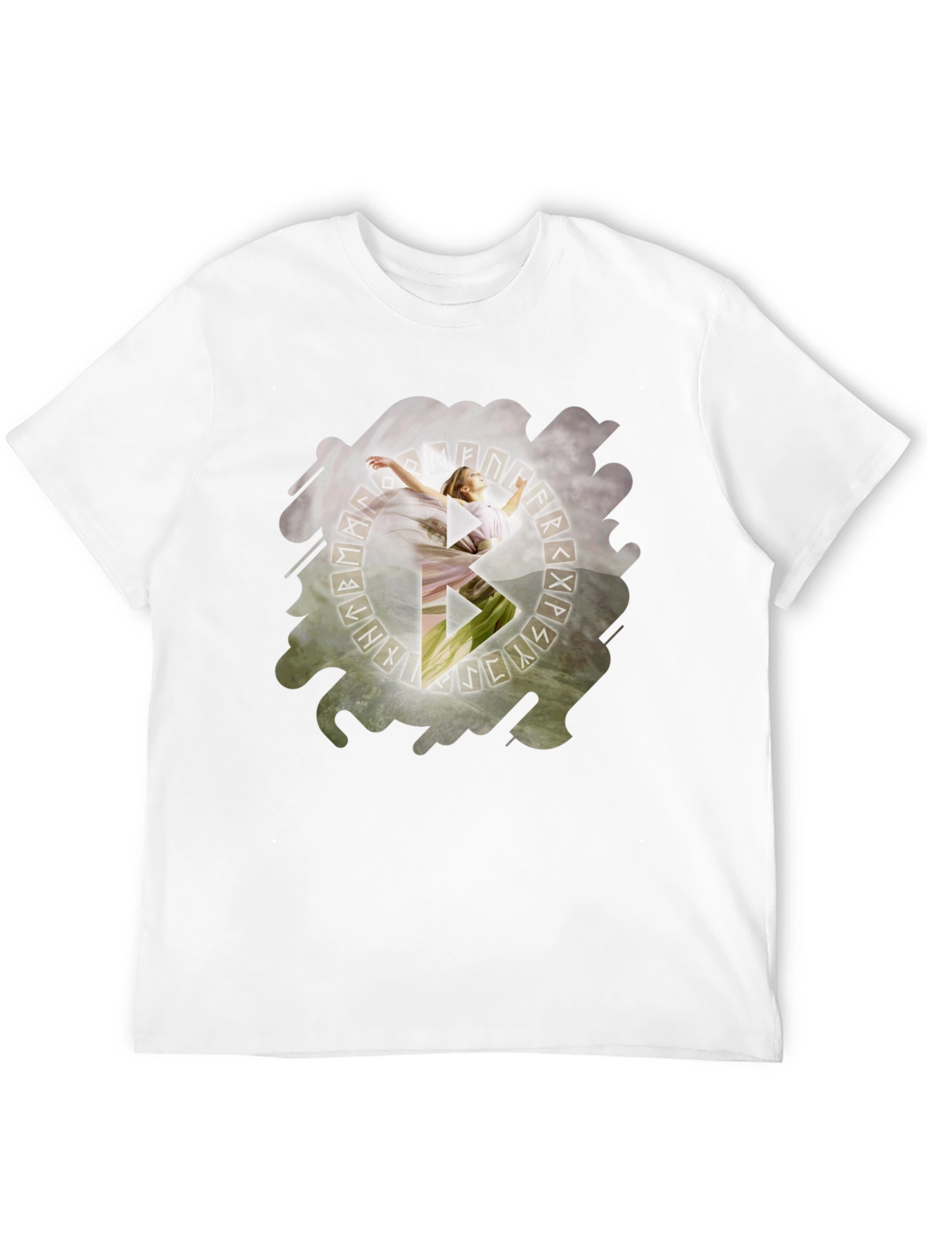 Black Mystic Rune Circle T-Shirt view 12