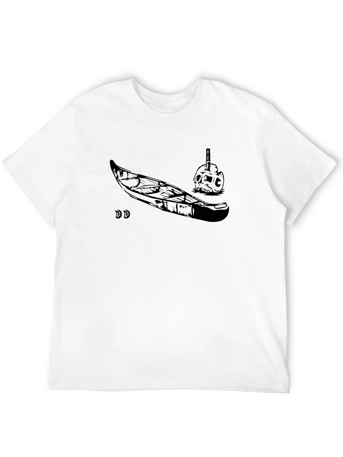 Black Skull & Canoe Graphic T-Shirt - Premium Cotton view 12