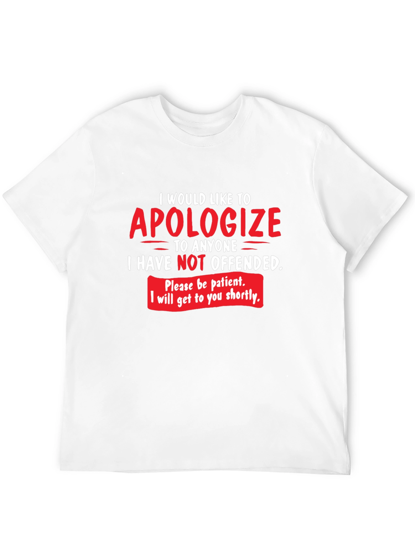 Black Apologize Offended Graphic T-Shirt view 12